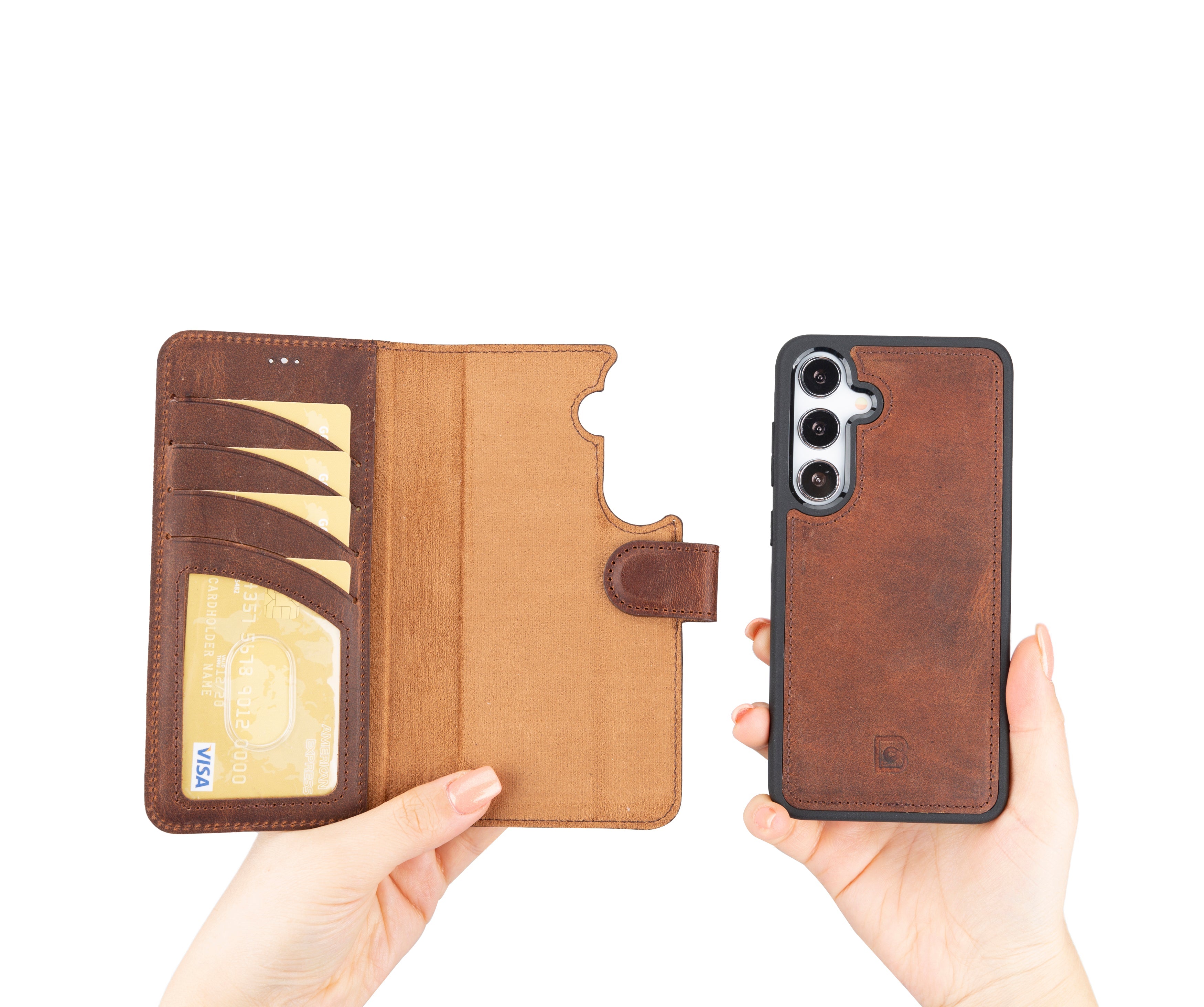 Magic Samsung Galaxy S24 Ultra Detachable Leather Wallet Case