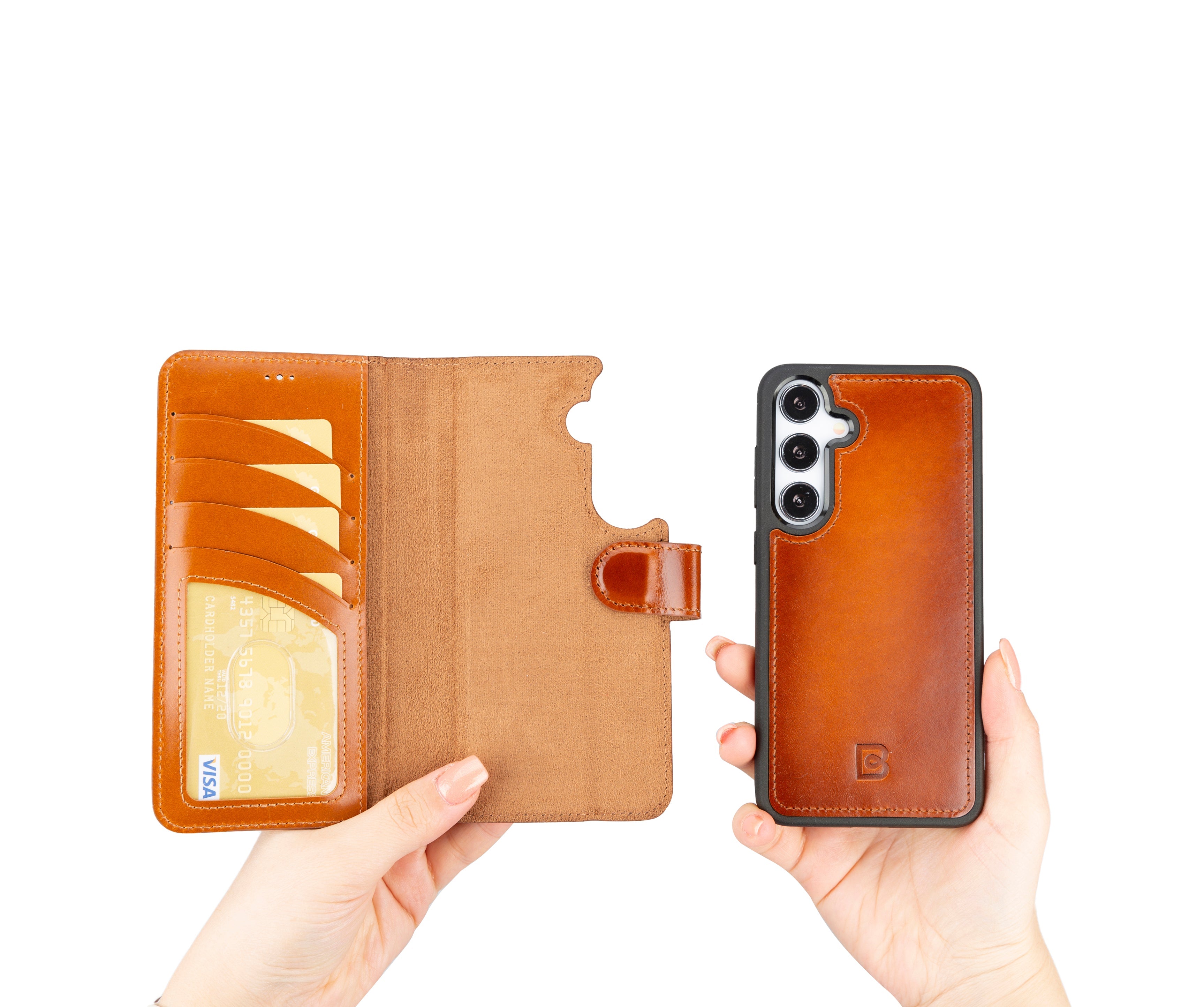 Magic Samsung Galaxy S24 Ultra Detachable Leather Wallet Case