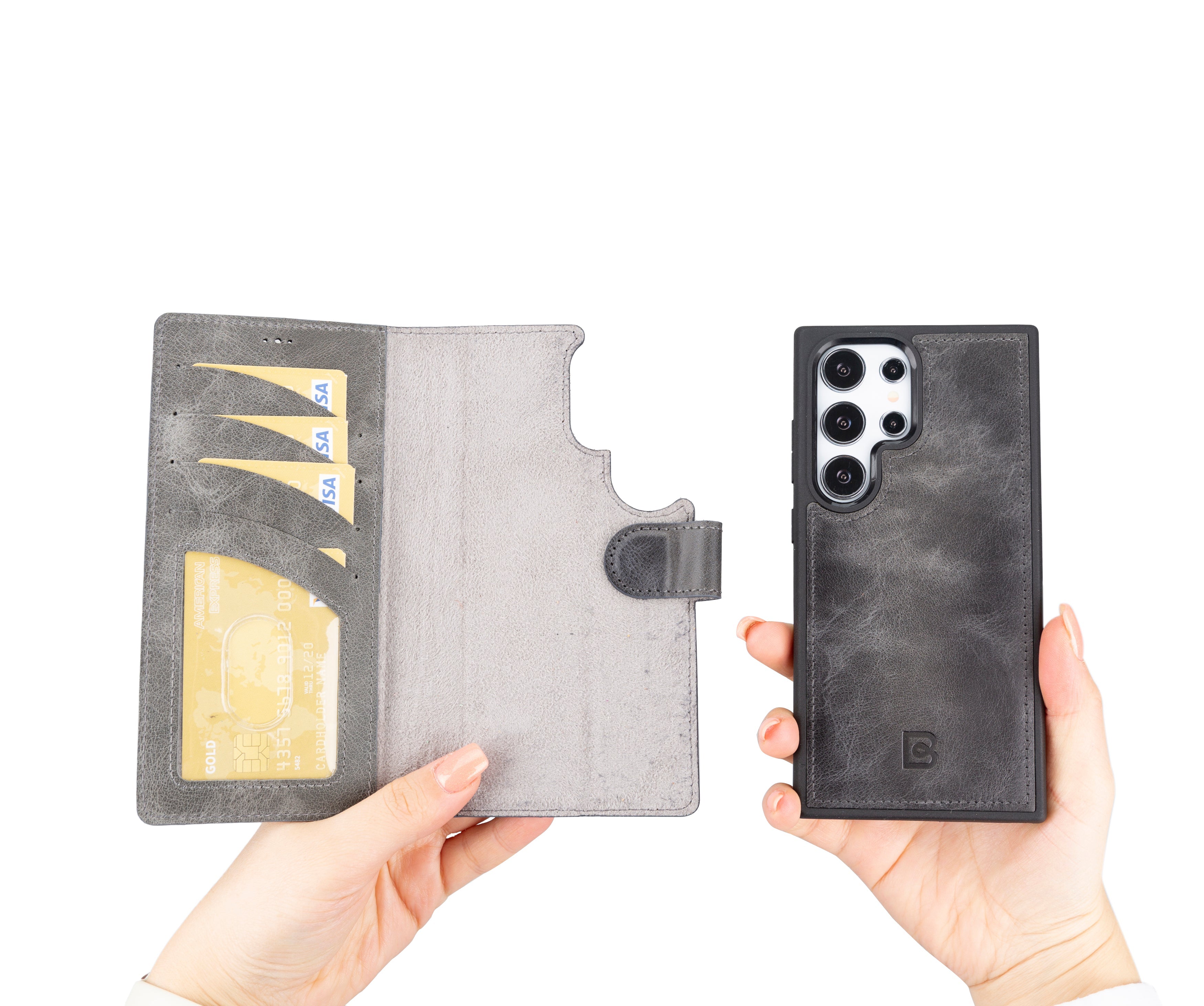 Magic Samsung Galaxy S24 Ultra Detachable Leather Wallet Case
