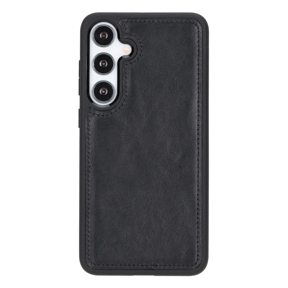 Magic Samsung Galaxy S25 Plus Hakiki Deri Çıkarılabilir Cüzdan Kılıf 
