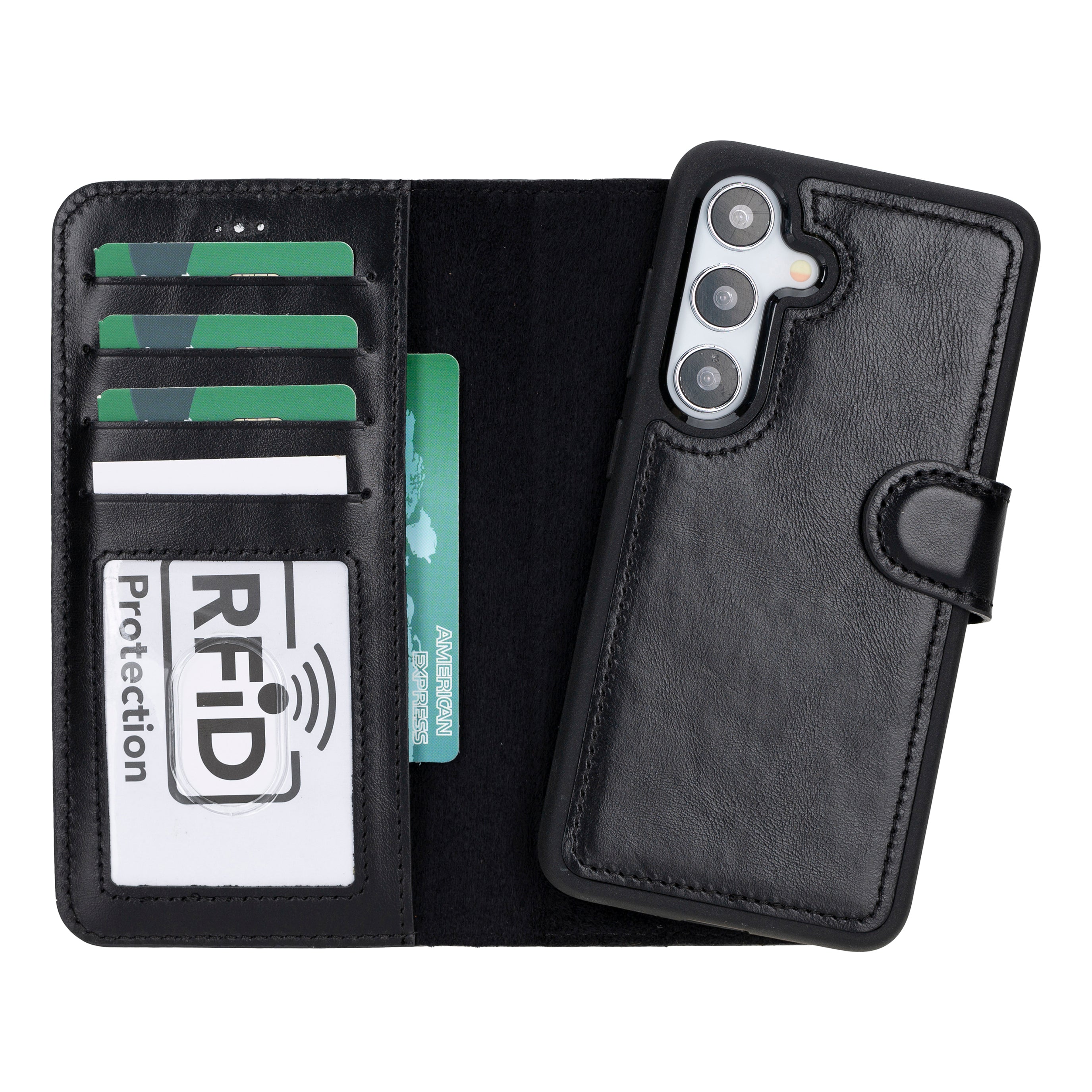 Magic Samsung Galaxy S24 Plus Leather Detachable Wallet Case