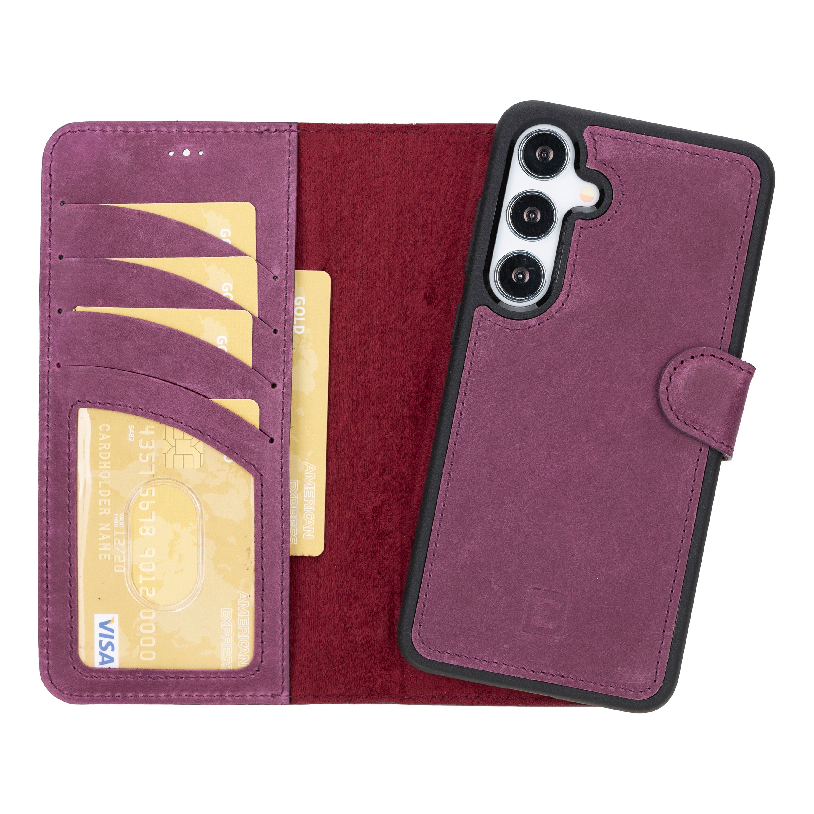 Magic Samsung Galaxy S24 Ultra Detachable Leather Wallet Case