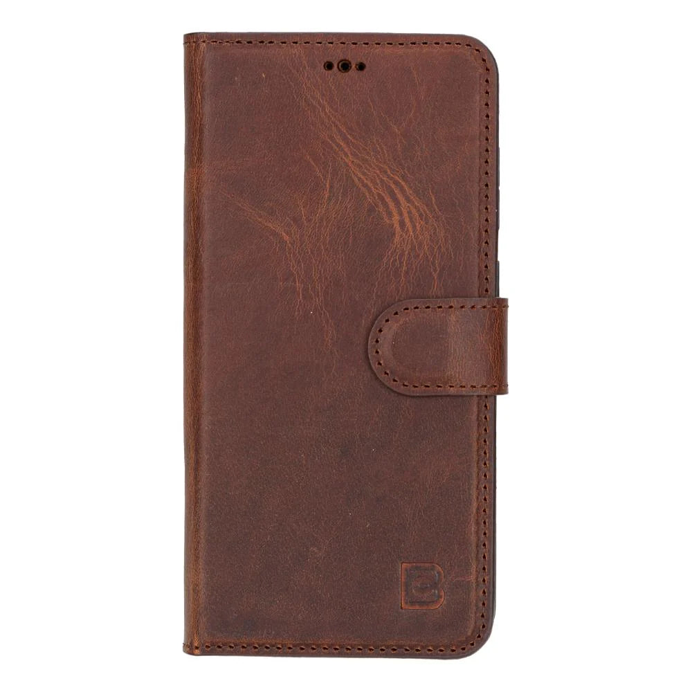 Magic Samsung Galaxy S25 Detachable Genuine Leather Wallet Case