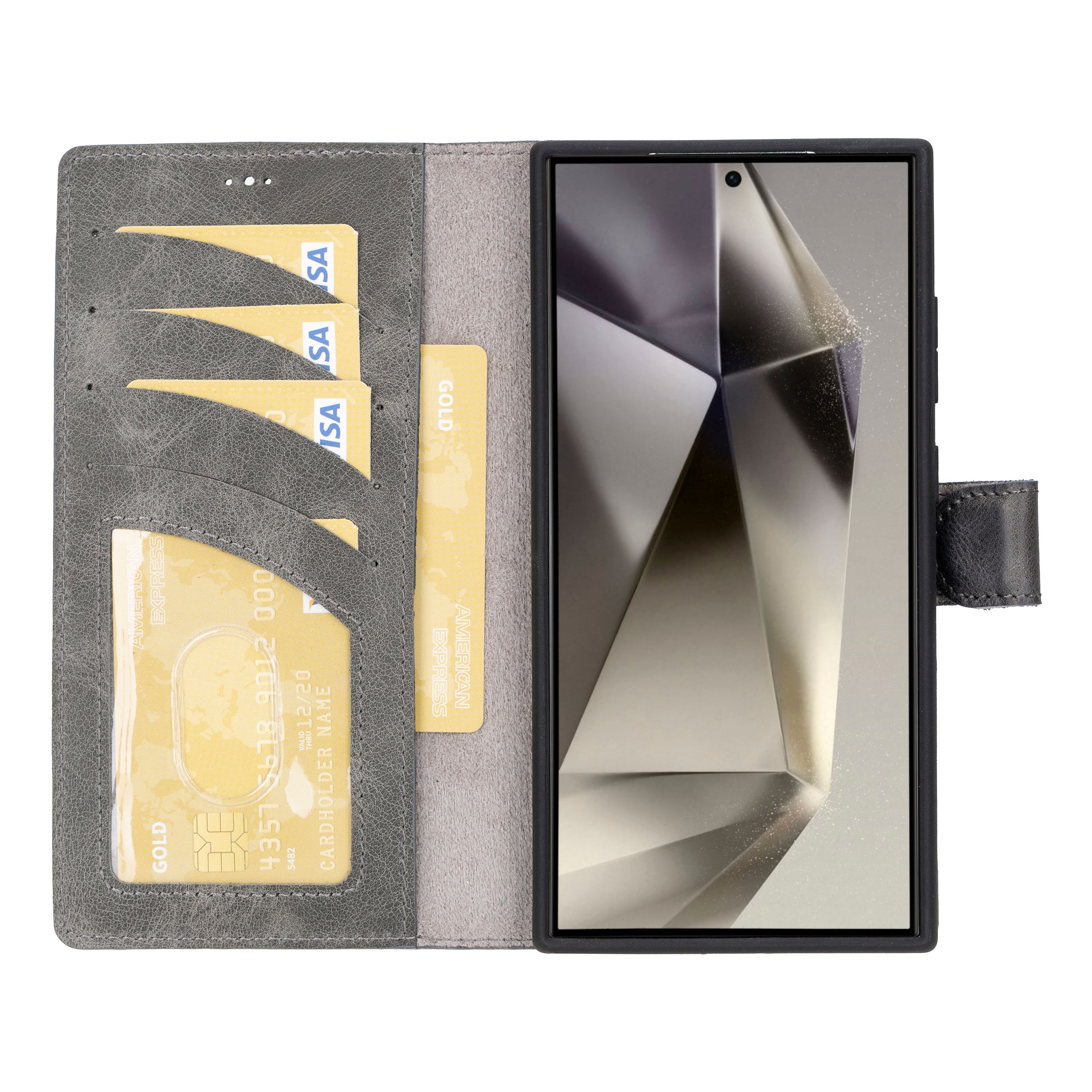 Magic Samsung Galaxy S24 Ultra Detachable Leather Wallet Case