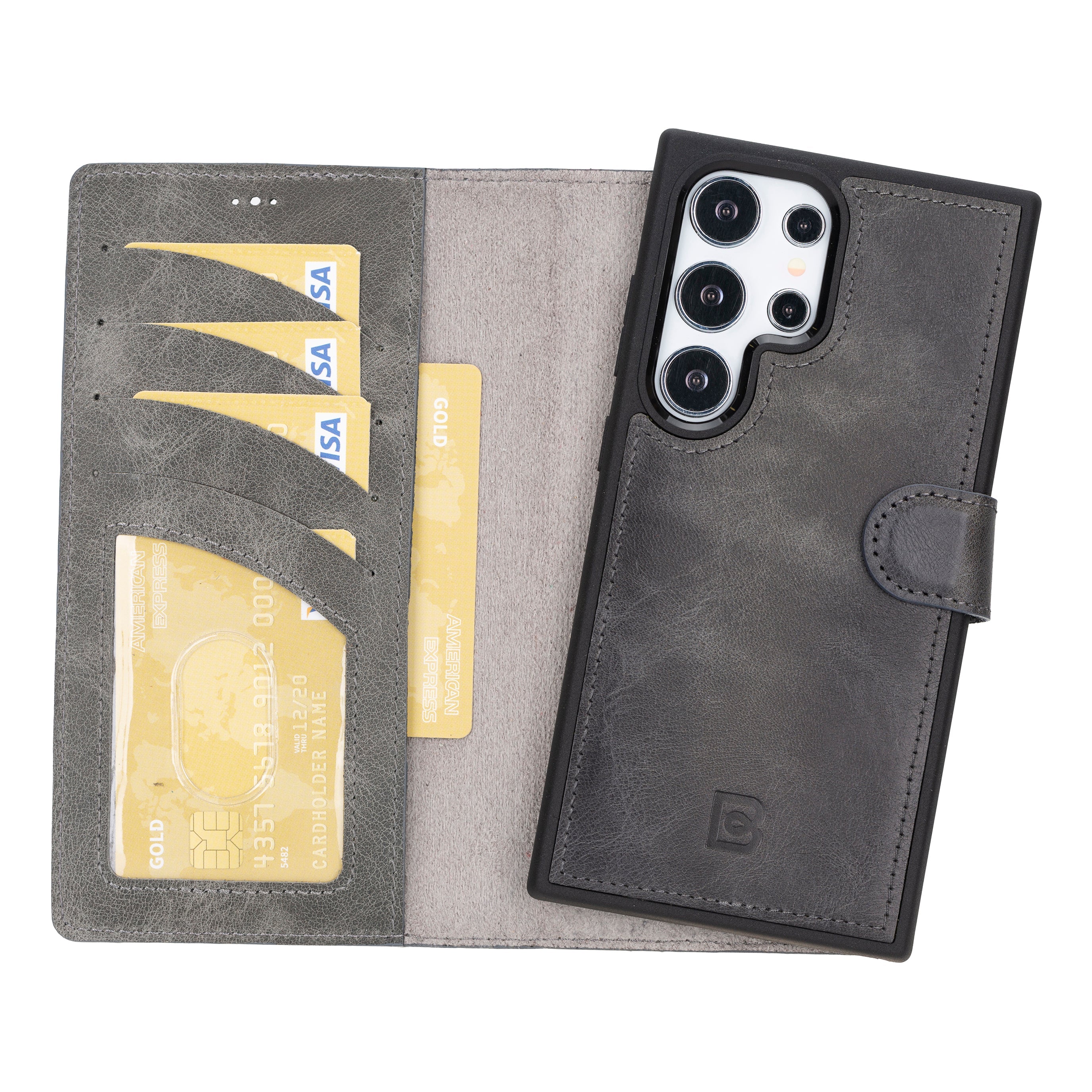 Magic Samsung Galaxy S24 Ultra Detachable Leather Wallet Case
