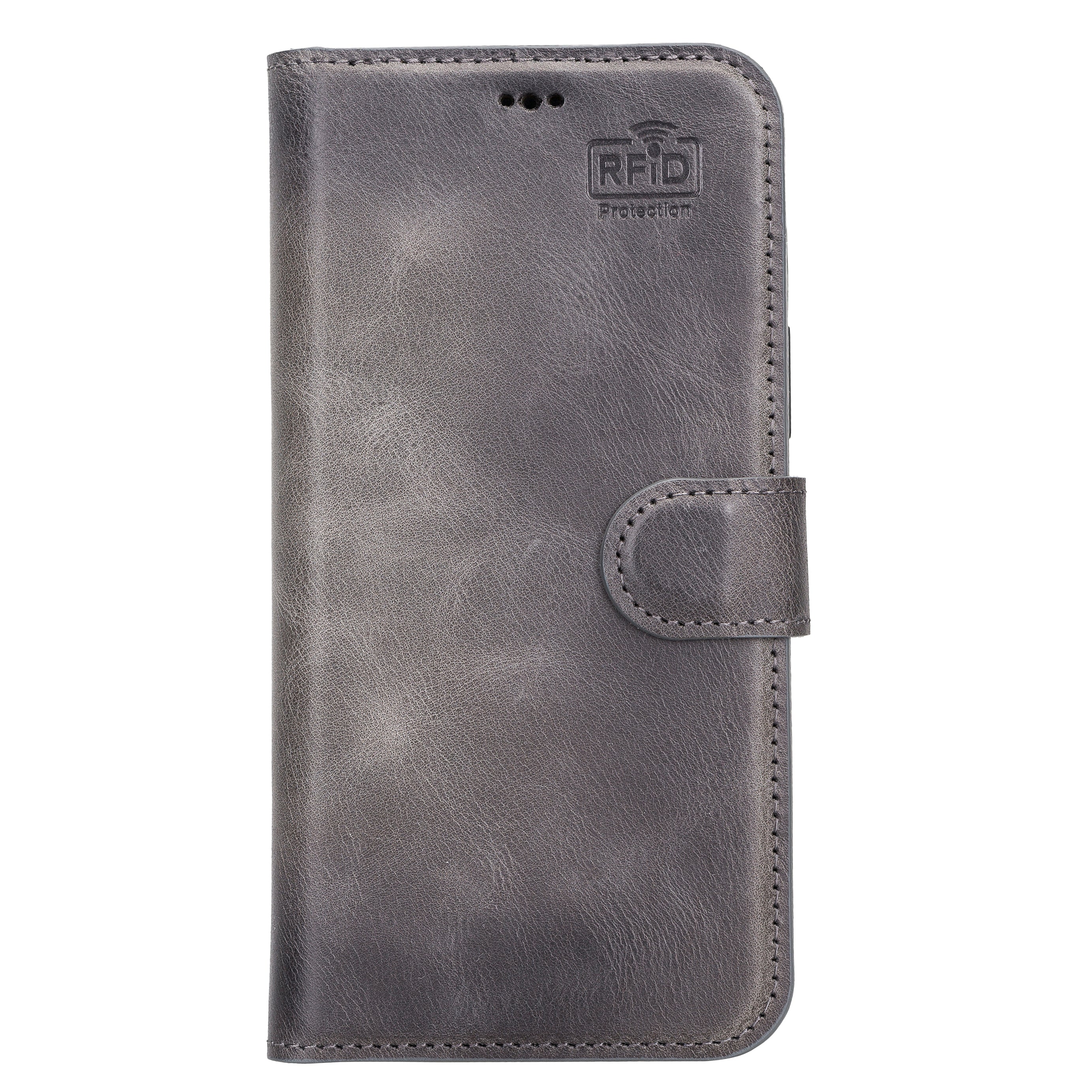 Magic iPhone 13 Pro Max Genuine Leather Detachable Wallet Case