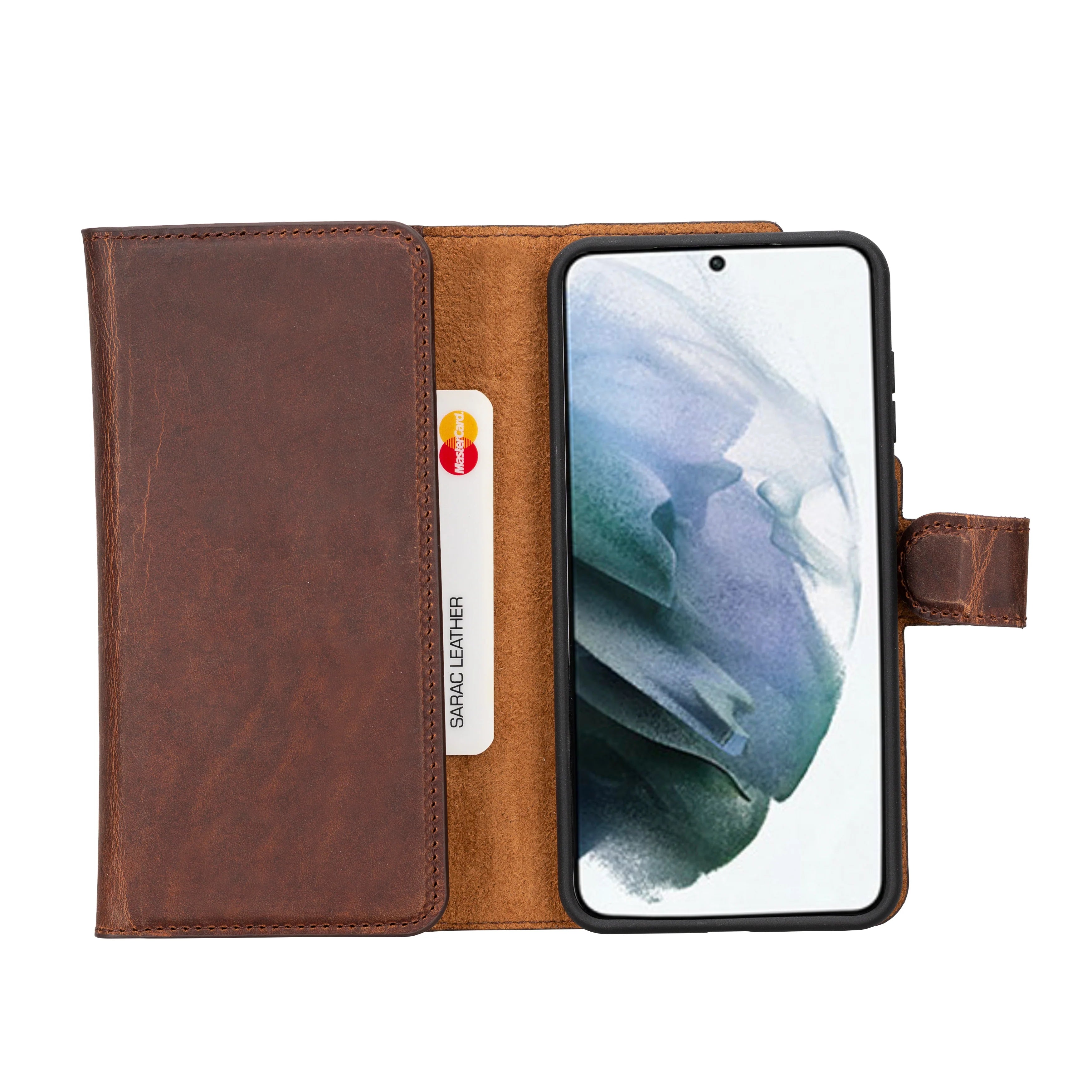 Santa Samsung Galaxy S23 Plus Genuine Leather Detachable Wallet Case