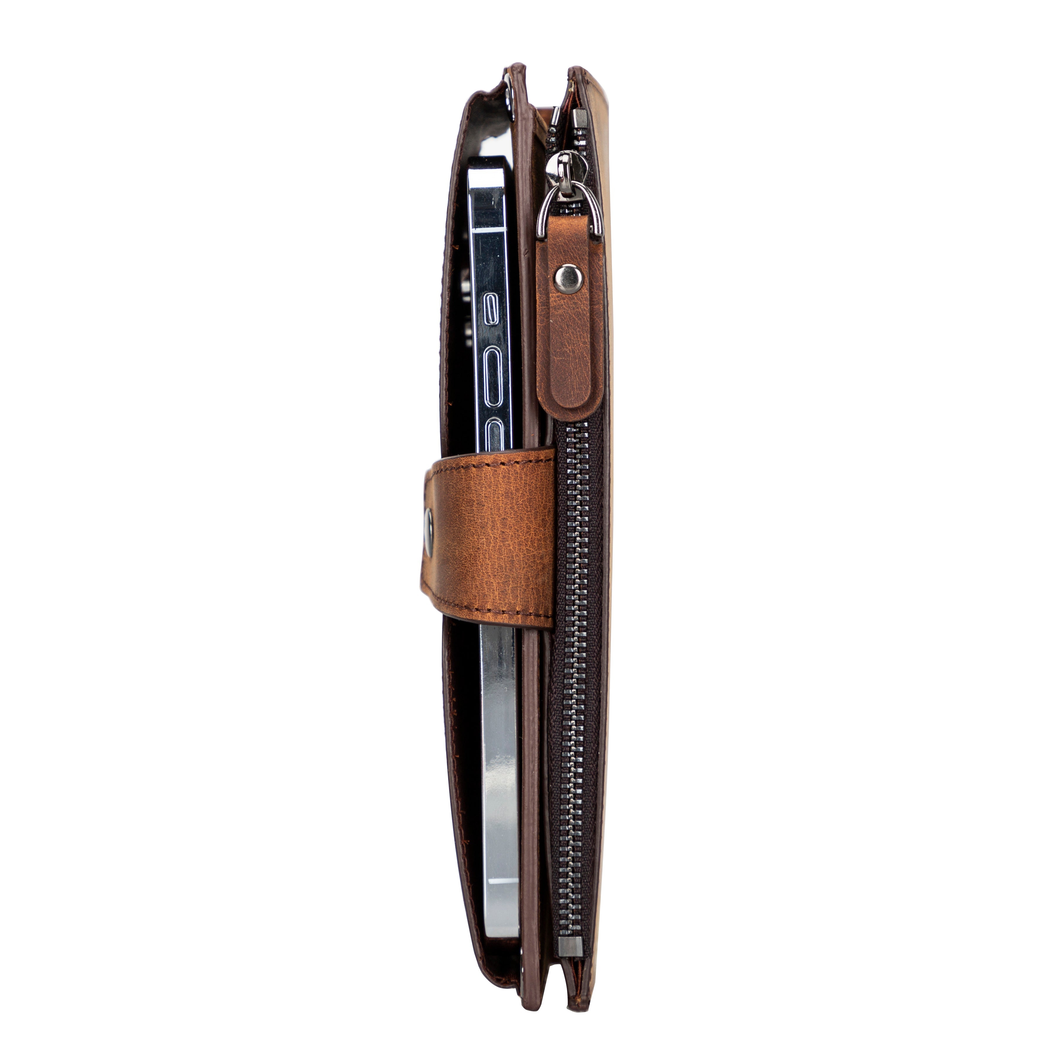 Nexora Strap Leather Crossbody Wallet