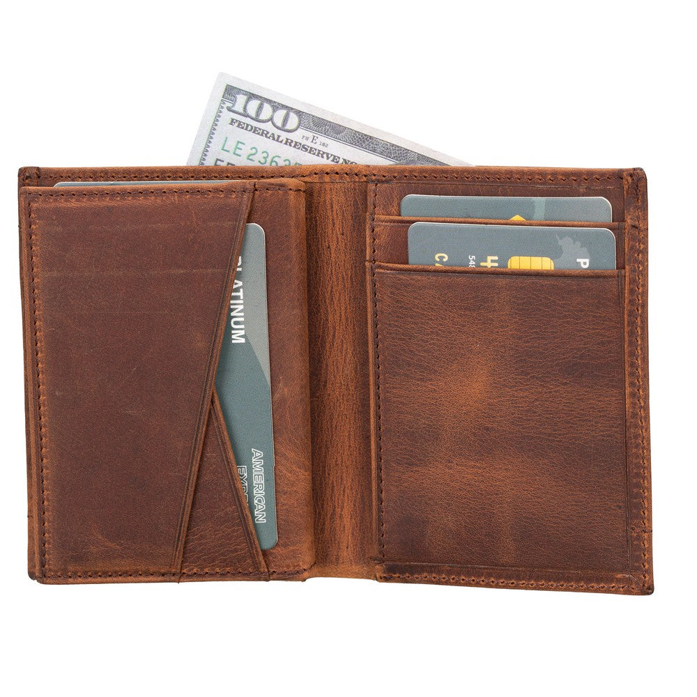 Airmaka Genuine Leather Card Holder With Airtag Slot