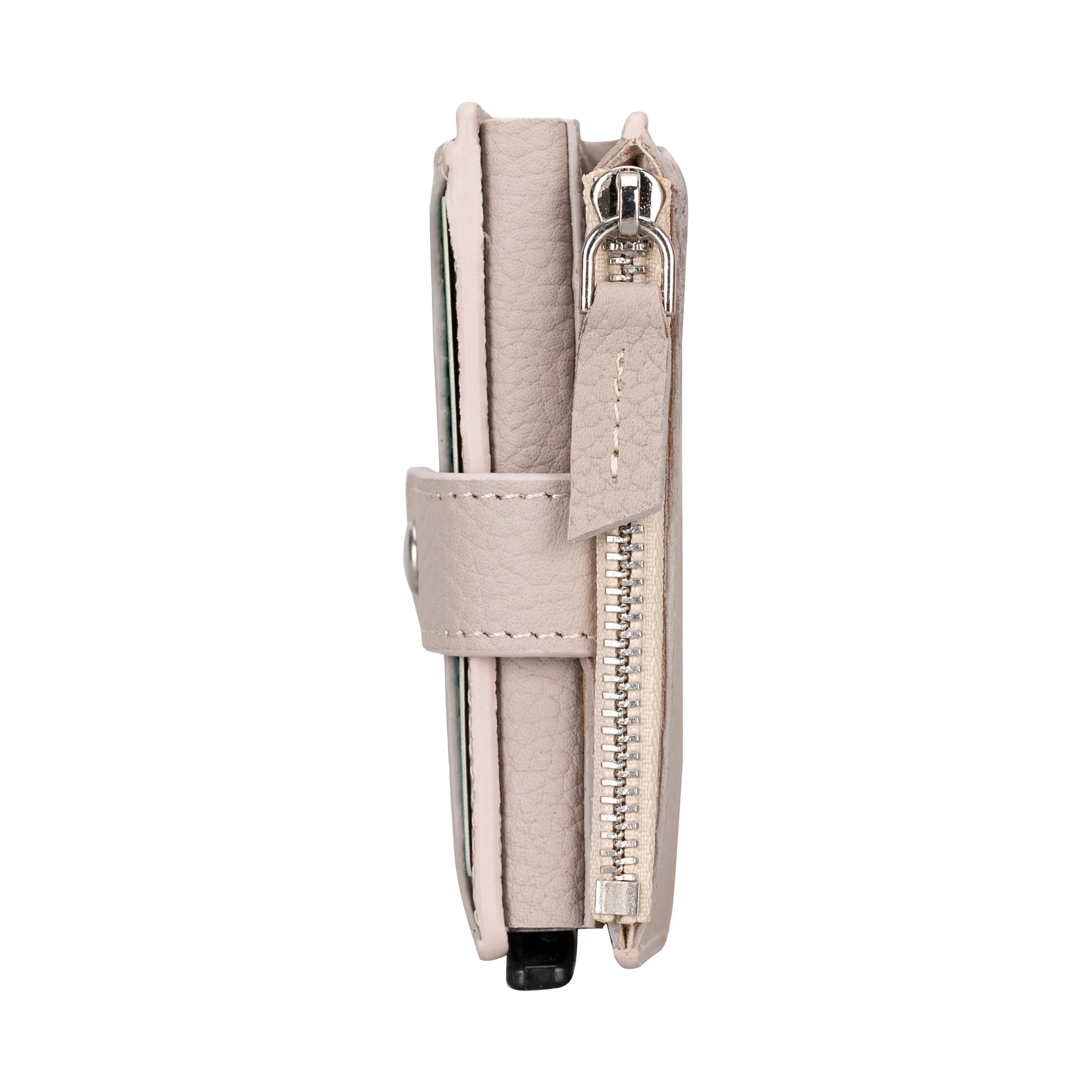 Zip Genuine Leather Mechanical Card Holder