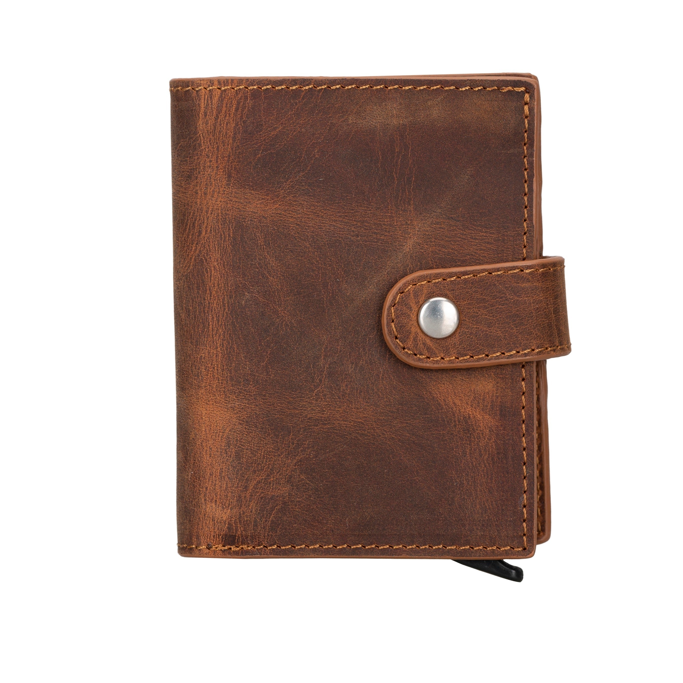 Palertag Zip Mechanical Leather Card Holder with AirTag Slot - saracleather