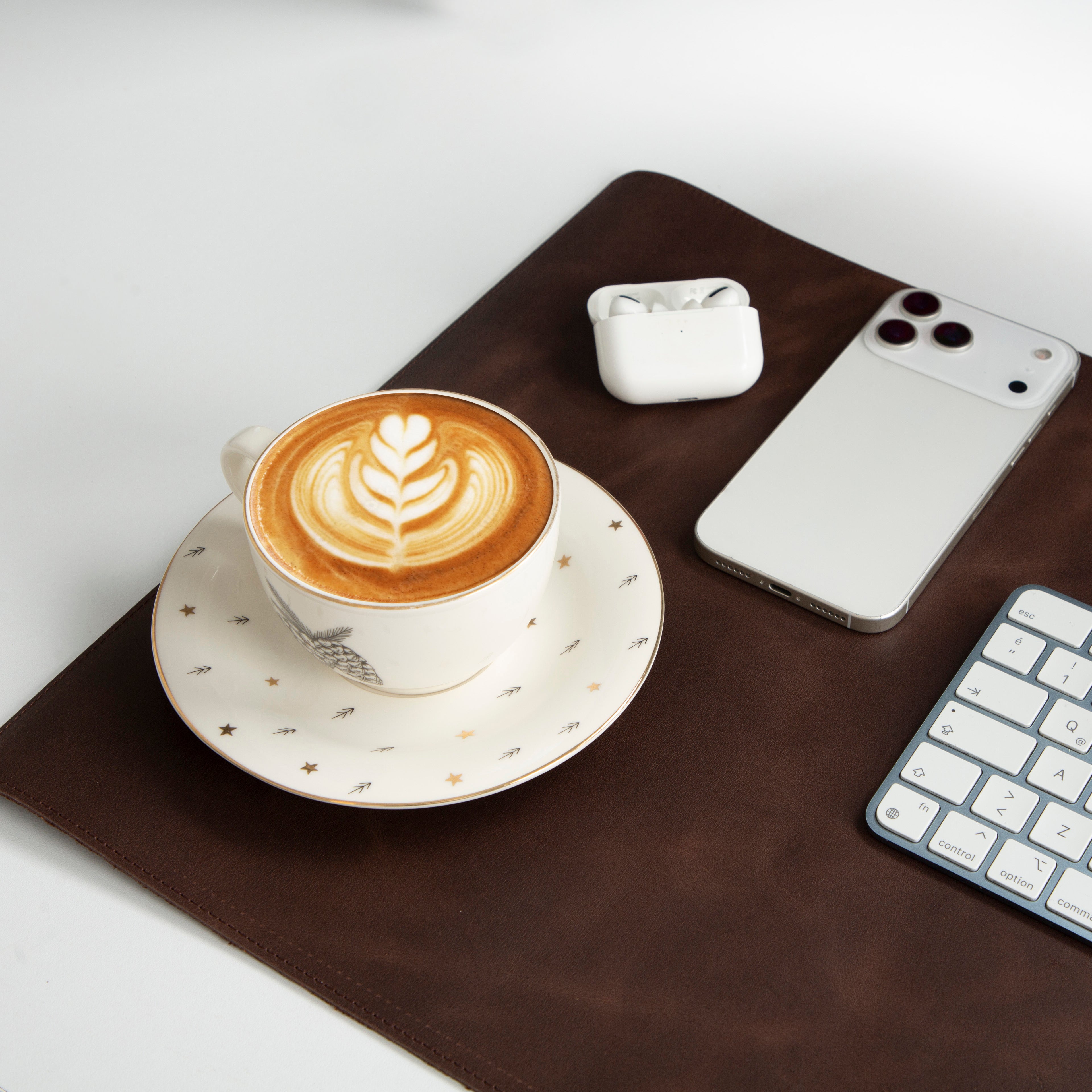 Natural Genuine Leather Desk Mat, Medium