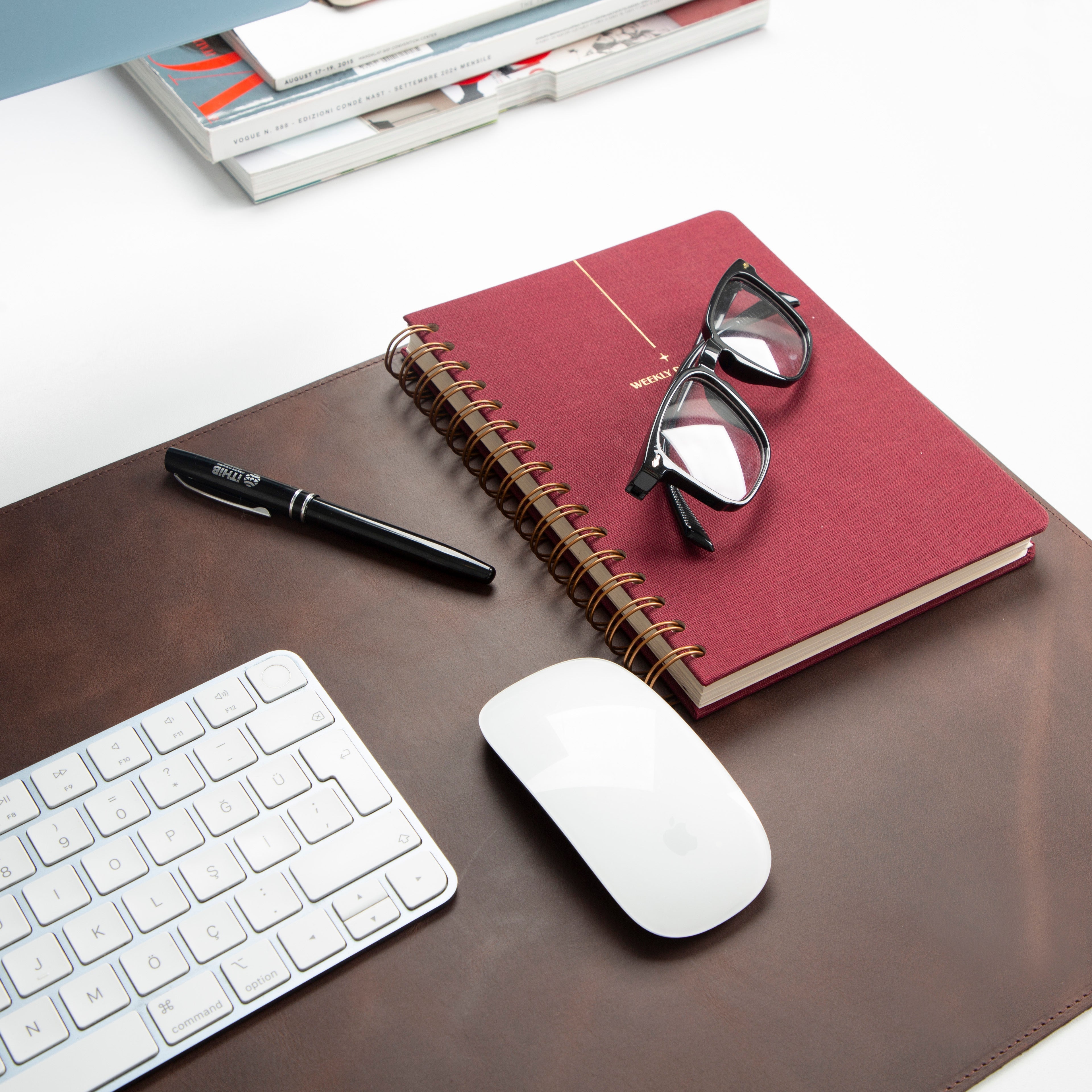 Genuine Leather Desk Mat 37x80