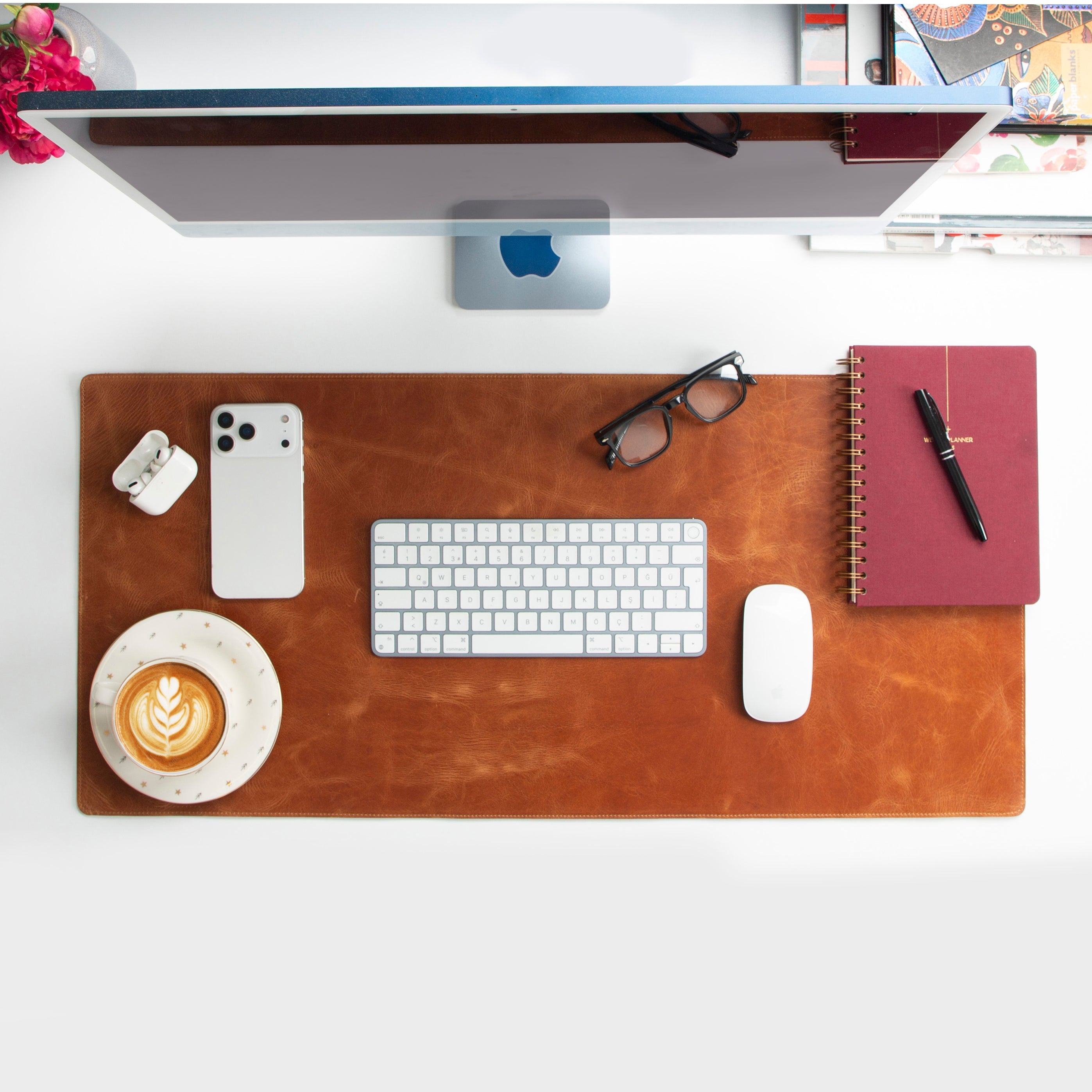 Genuine Leather Desk Mat 37x80