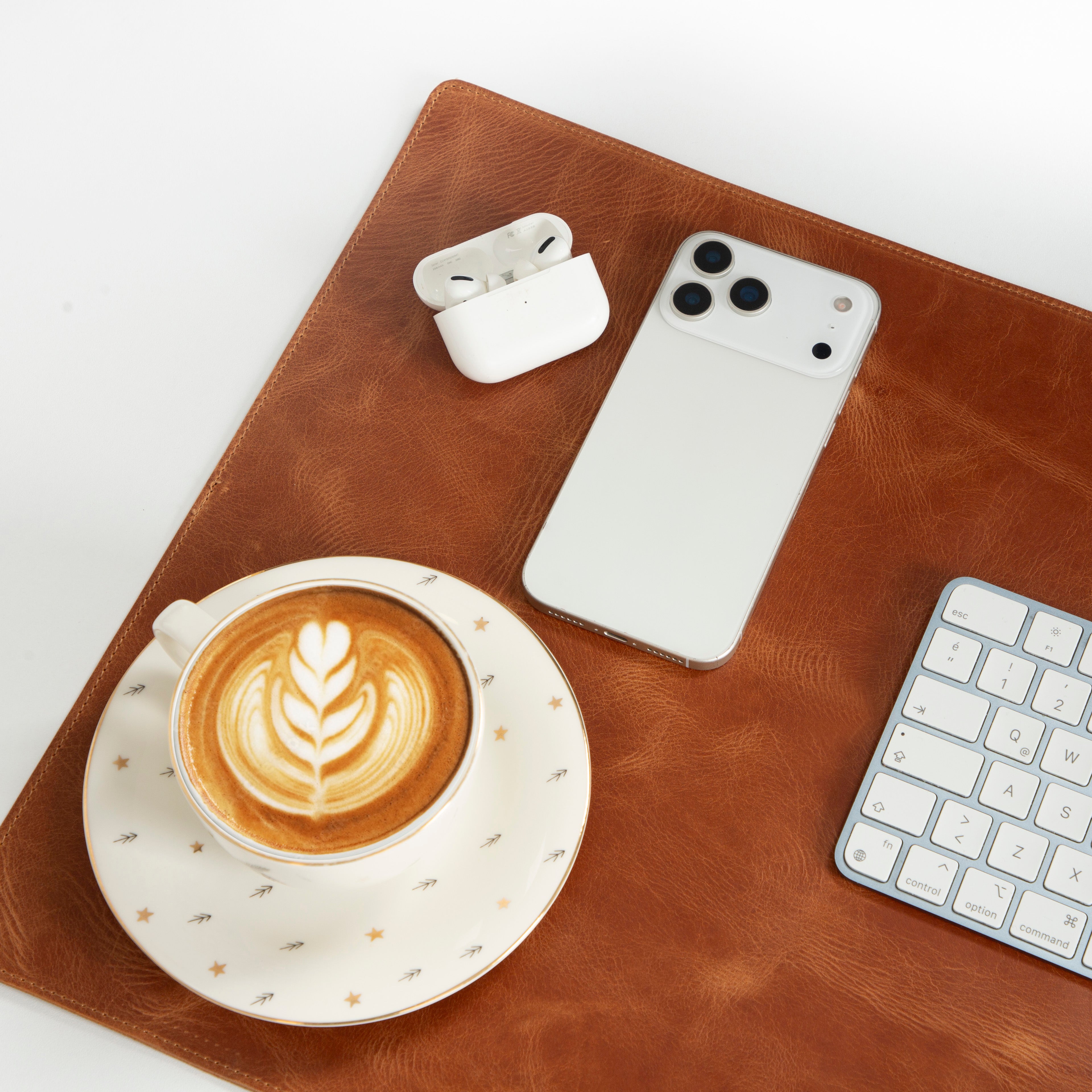 Natural Genuine Leather Desk Mat, Medium