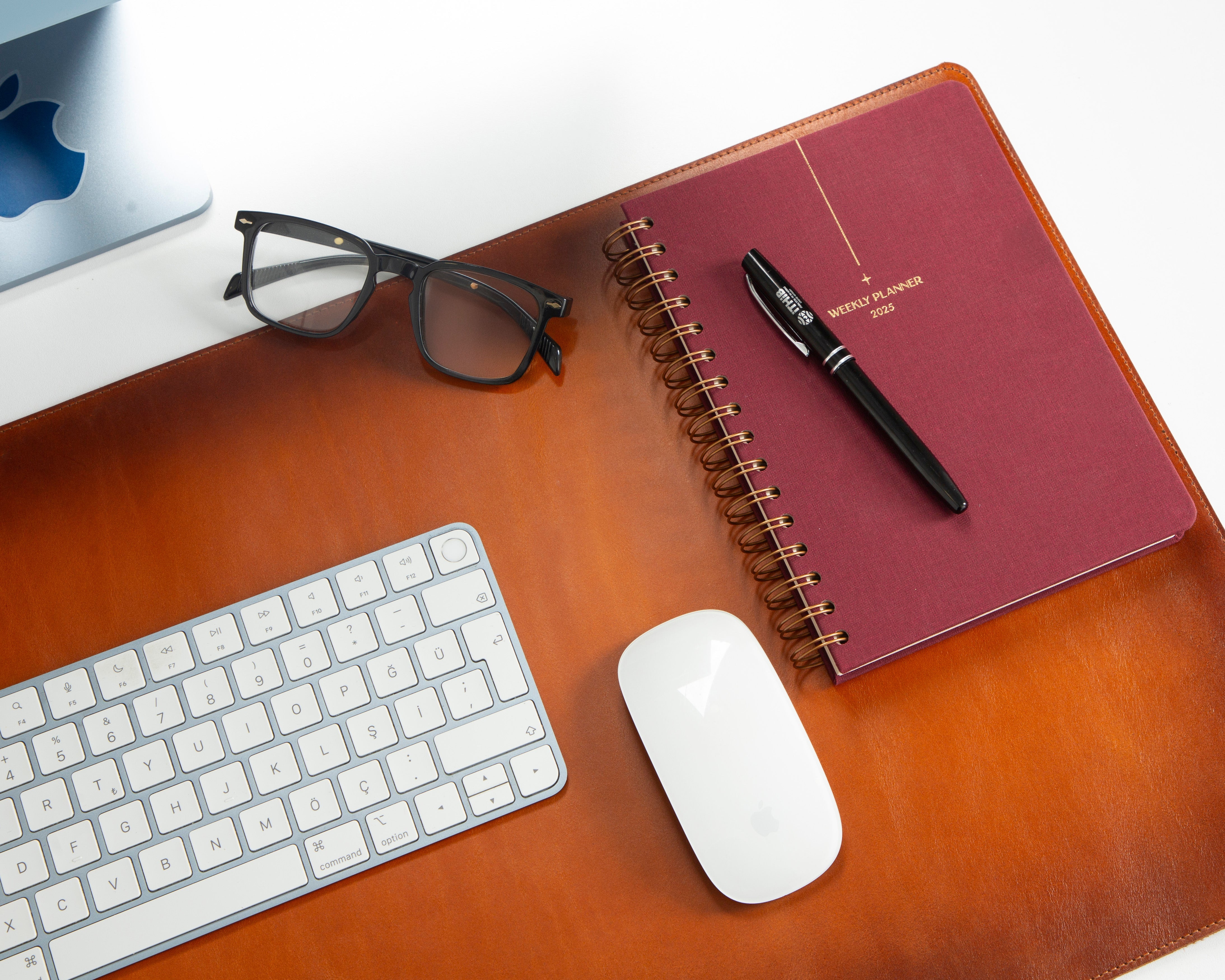 Genuine Leather Desk Mat 37x80