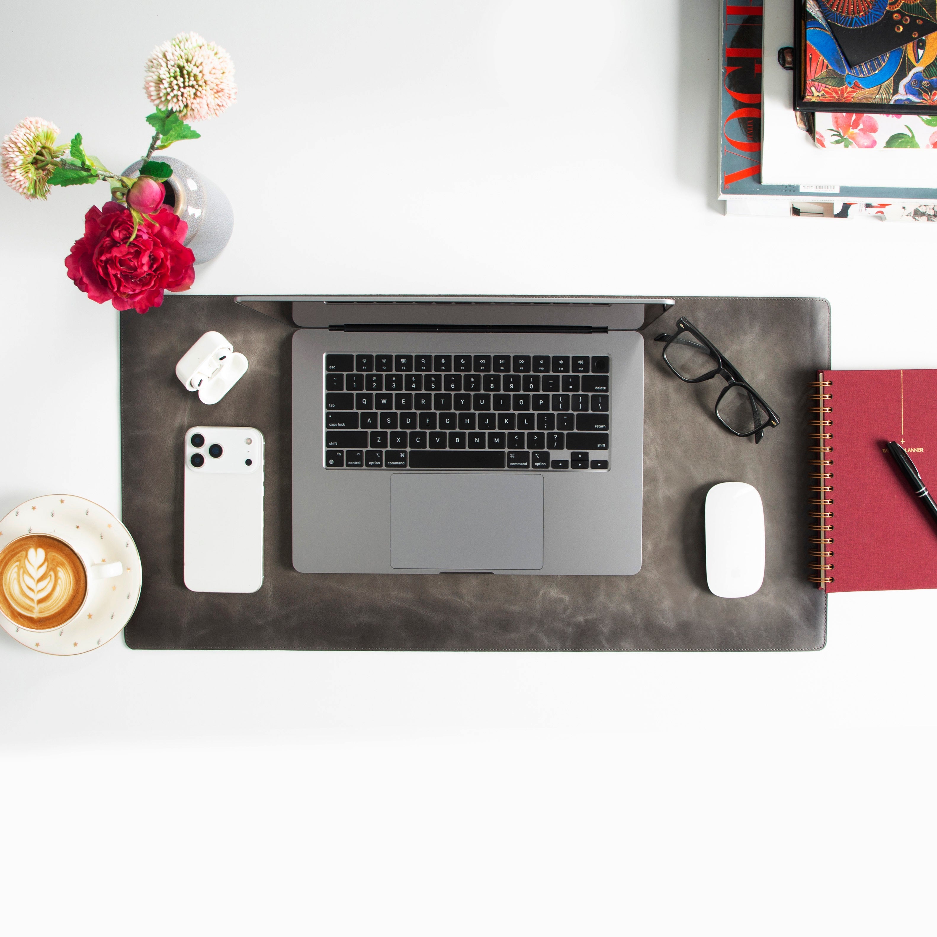 Natural Genuine Leather Desk Mat, Small