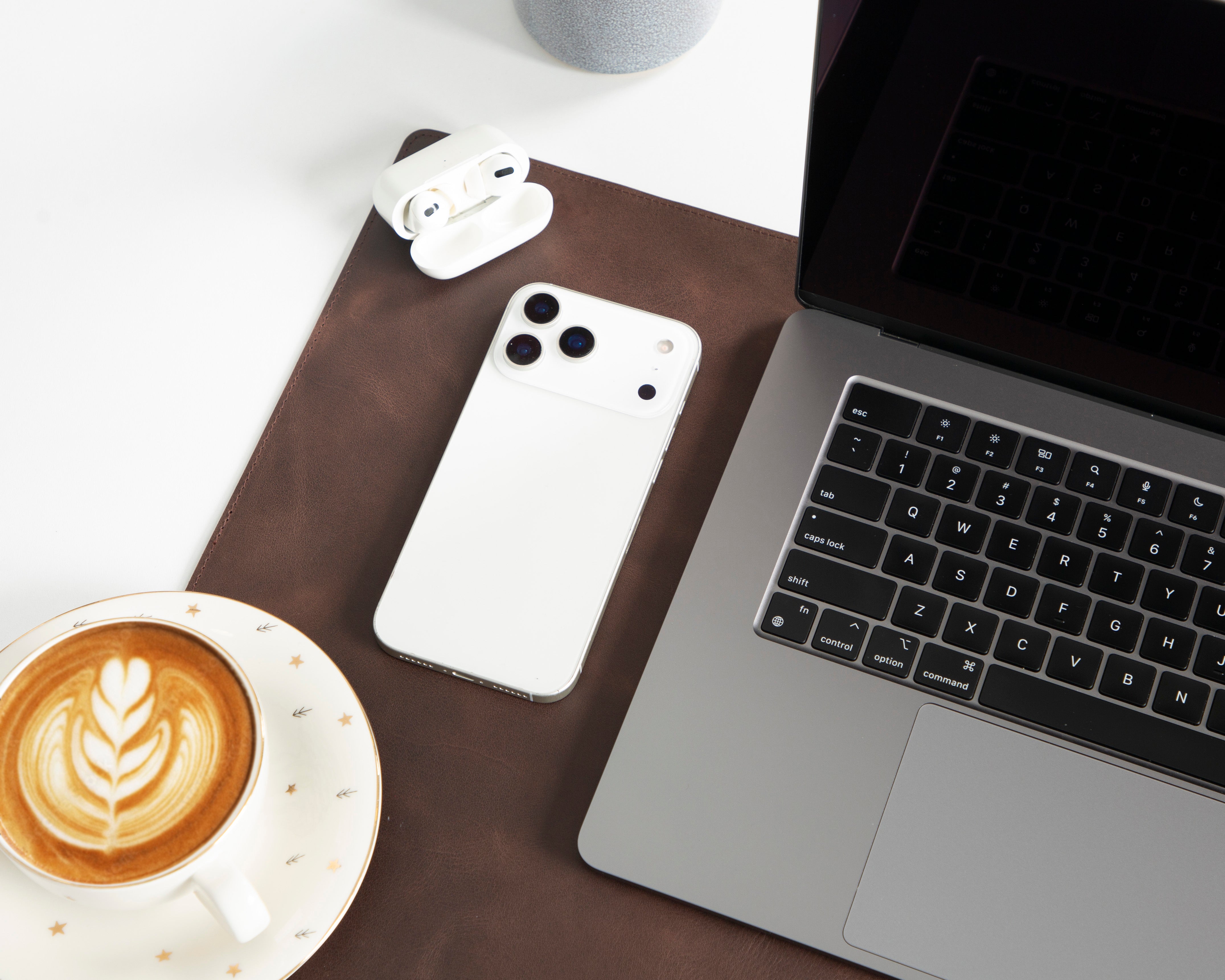Natural Genuine Leather Desk Mat, Small