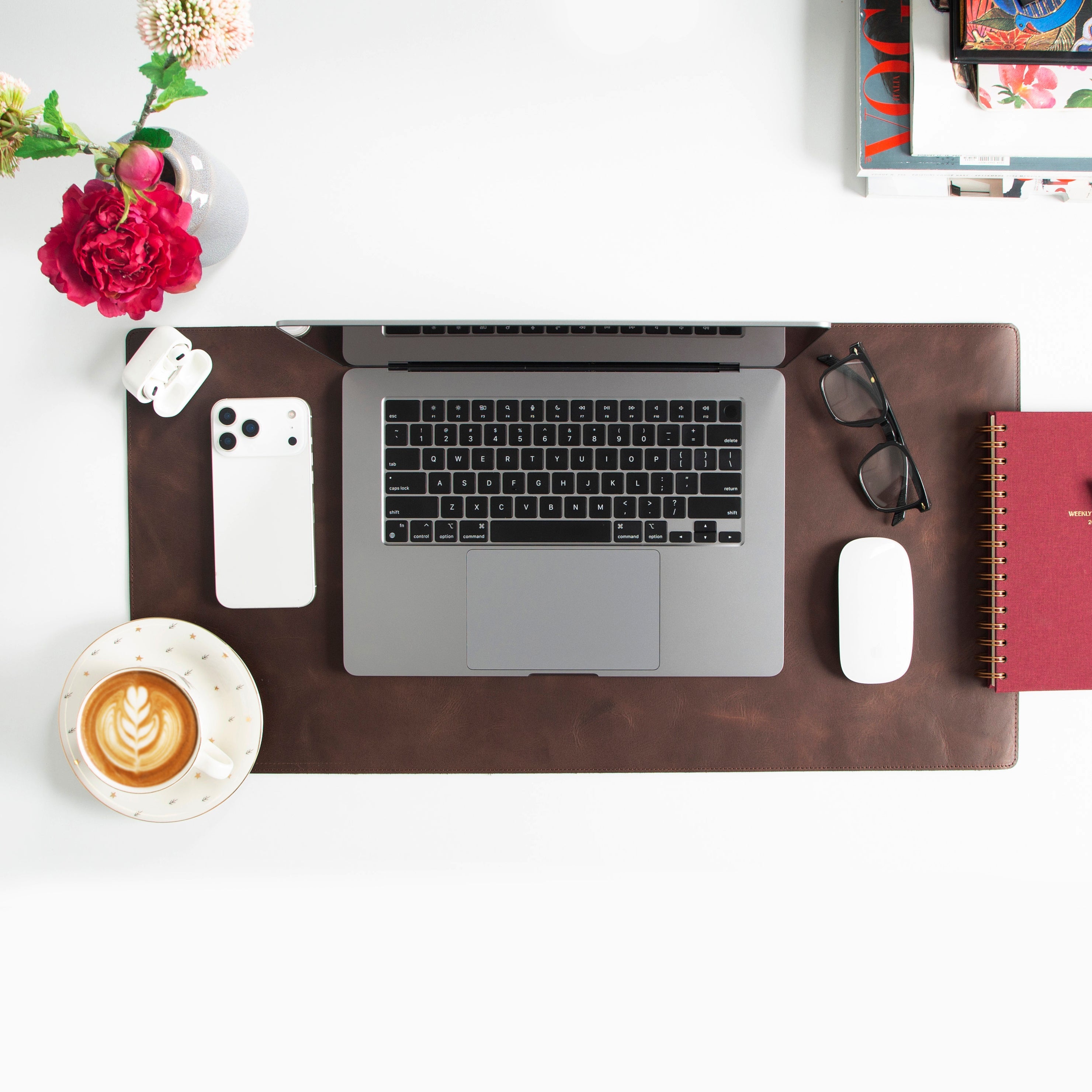 Natural Genuine Leather Desk Mat, Small