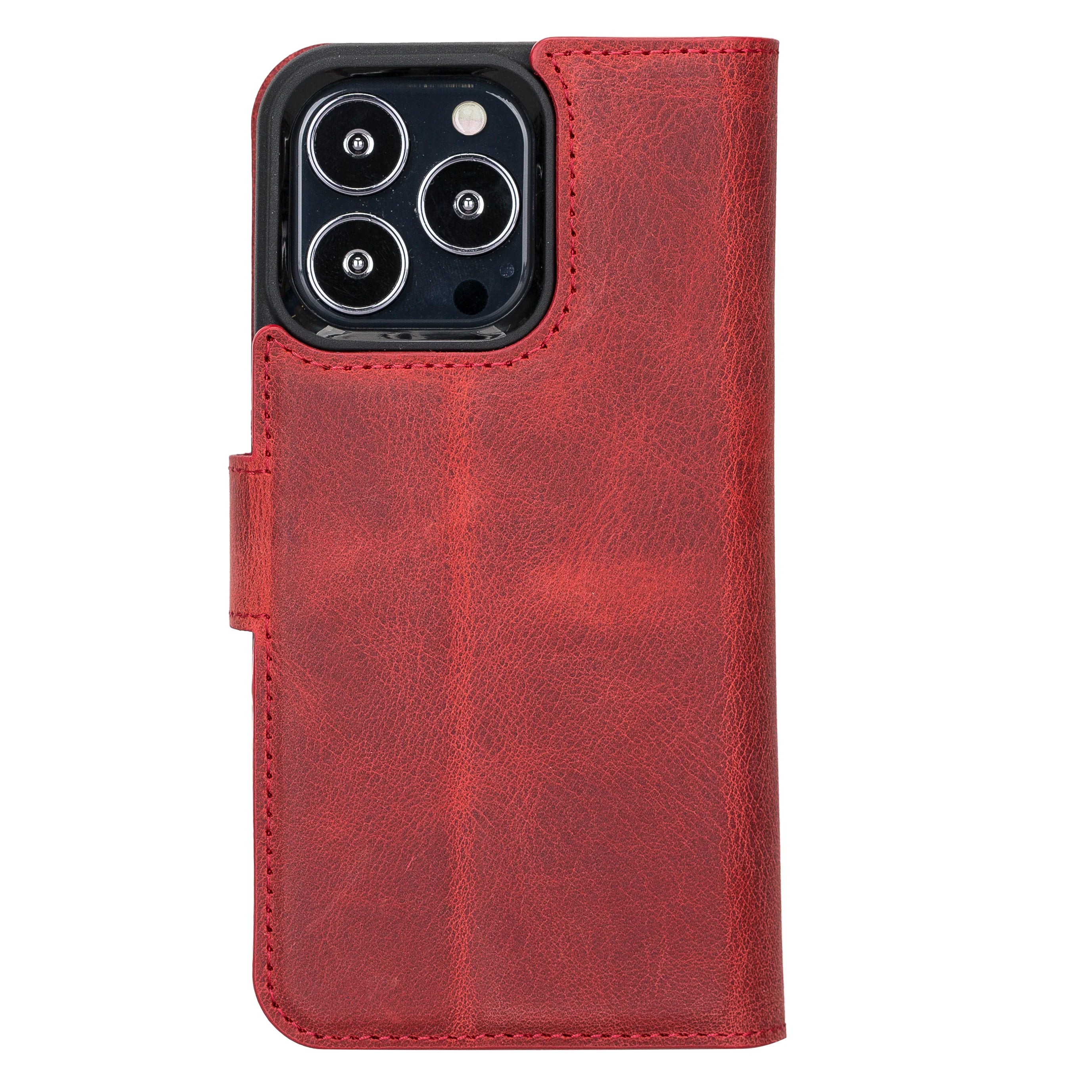 Liluri iPhone 13 Pro Detachable Genuine Leather Wallet Case