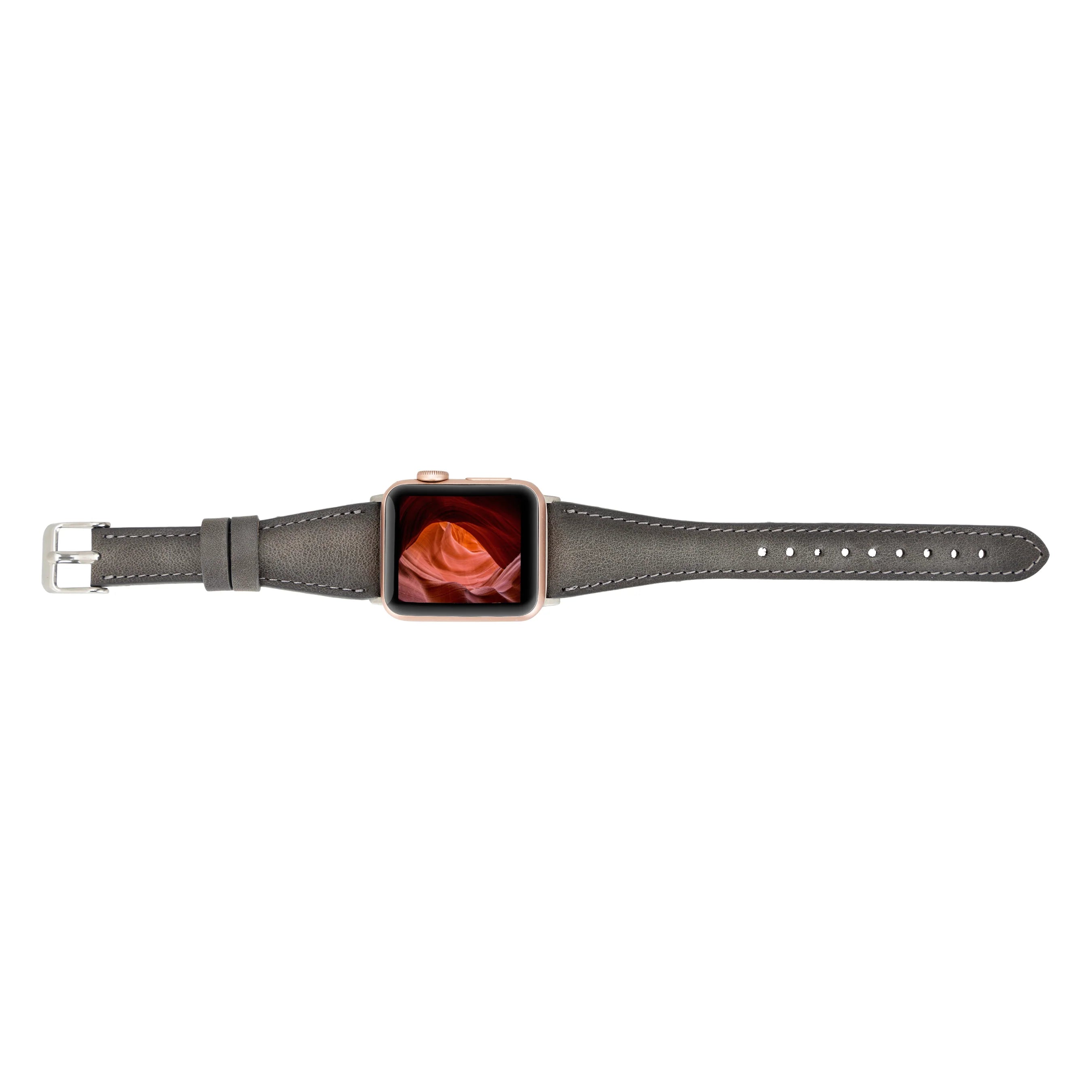 Slim Genuine Leather Apple Watch Band