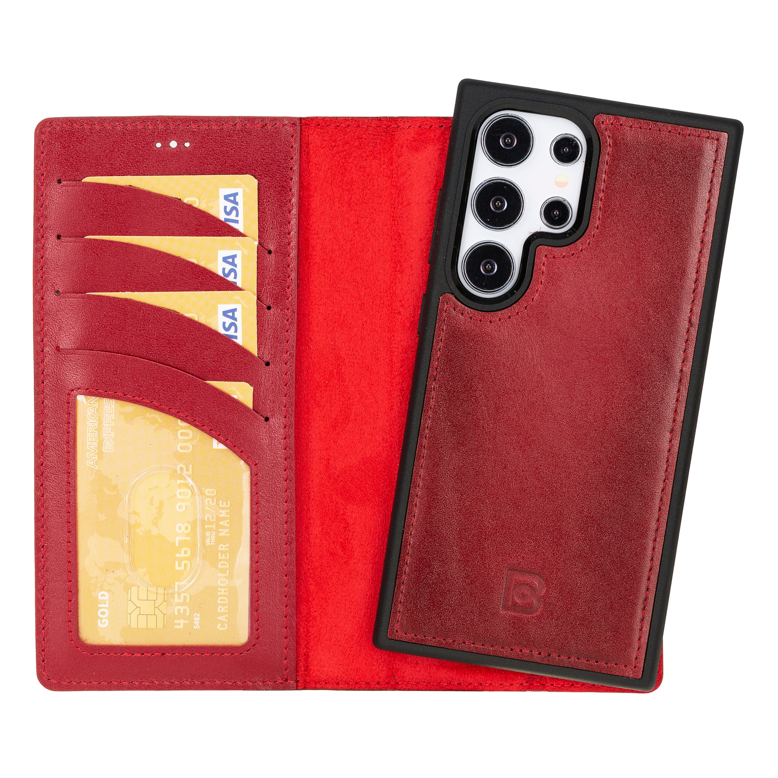 Magic Samsung Galaxy S24 Ultra Detachable Leather Wallet Case