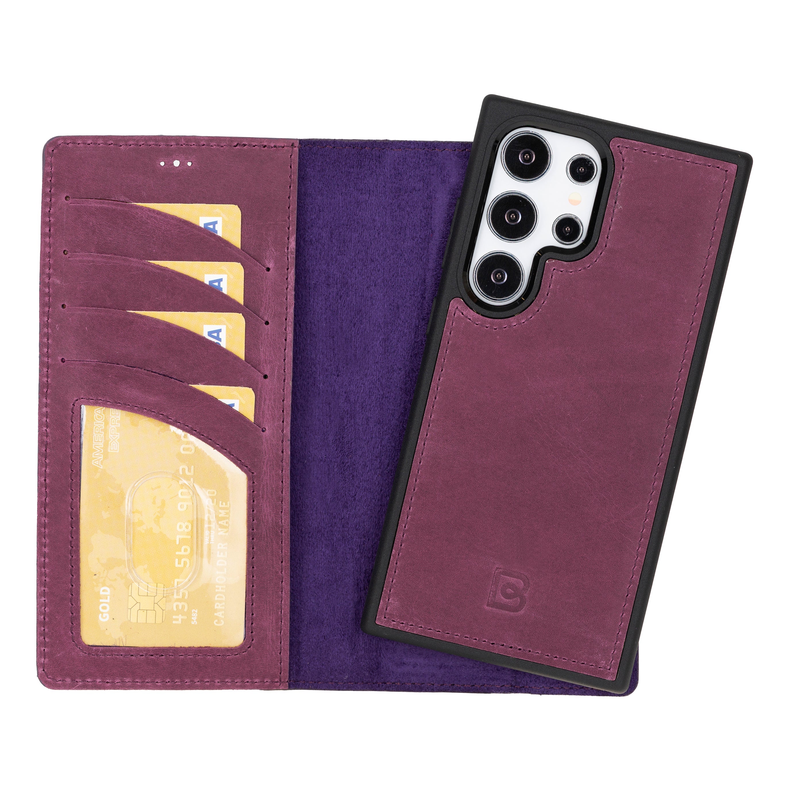 Magic Samsung Galaxy S24 Ultra Detachable Leather Wallet Case