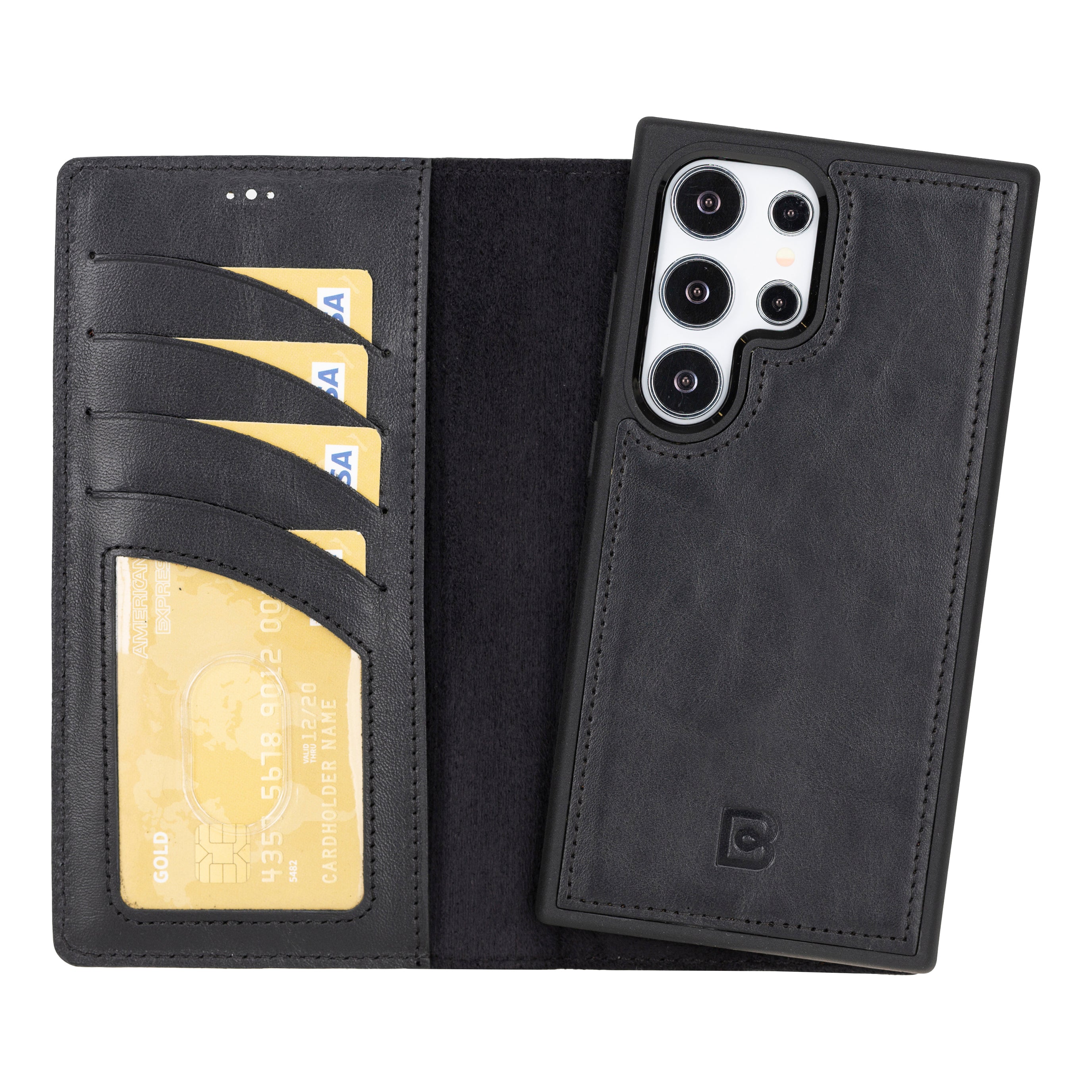 Magic Samsung Galaxy S24 Ultra Detachable Leather Wallet Case
