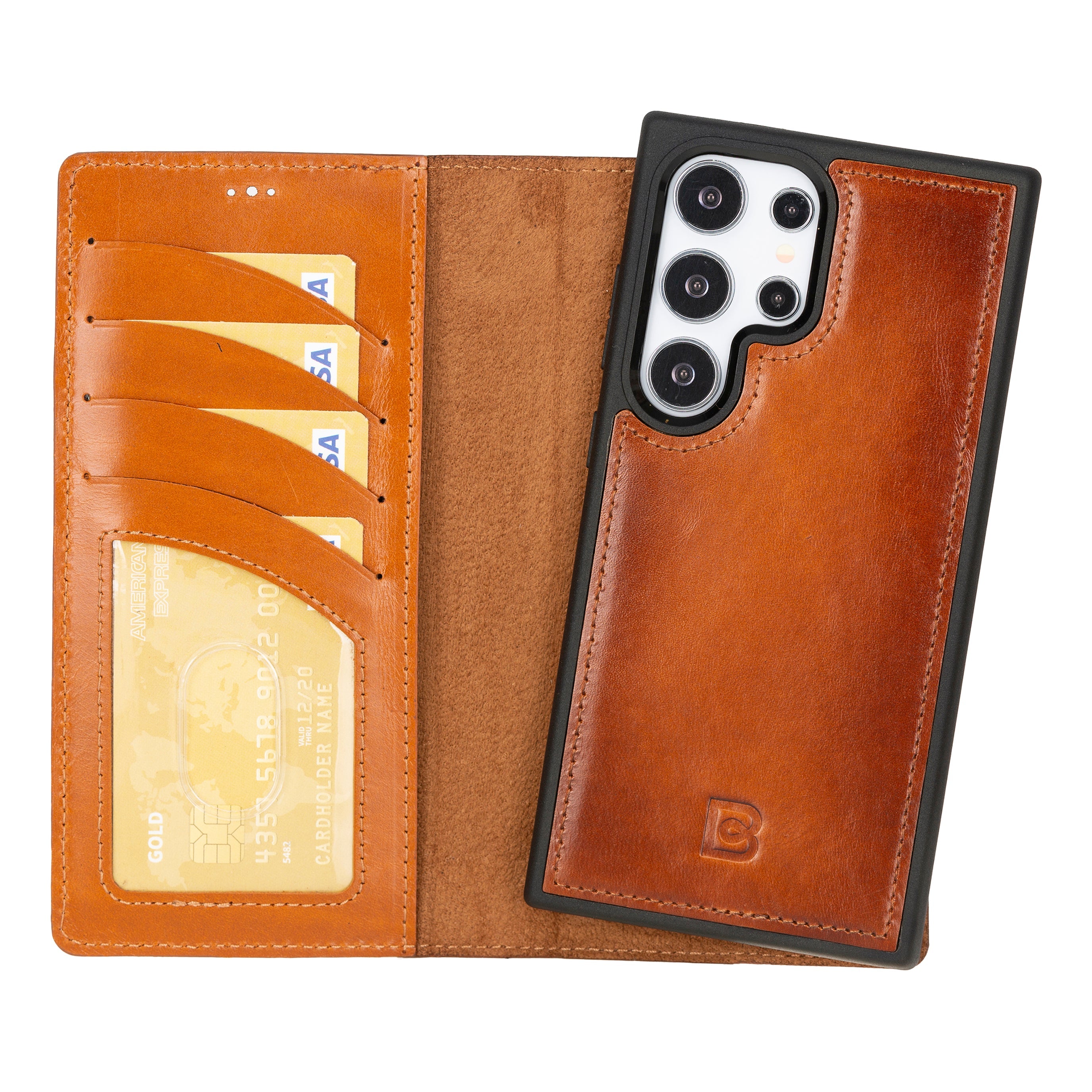 Magic Samsung Galaxy S24 Ultra Detachable Leather Wallet Case