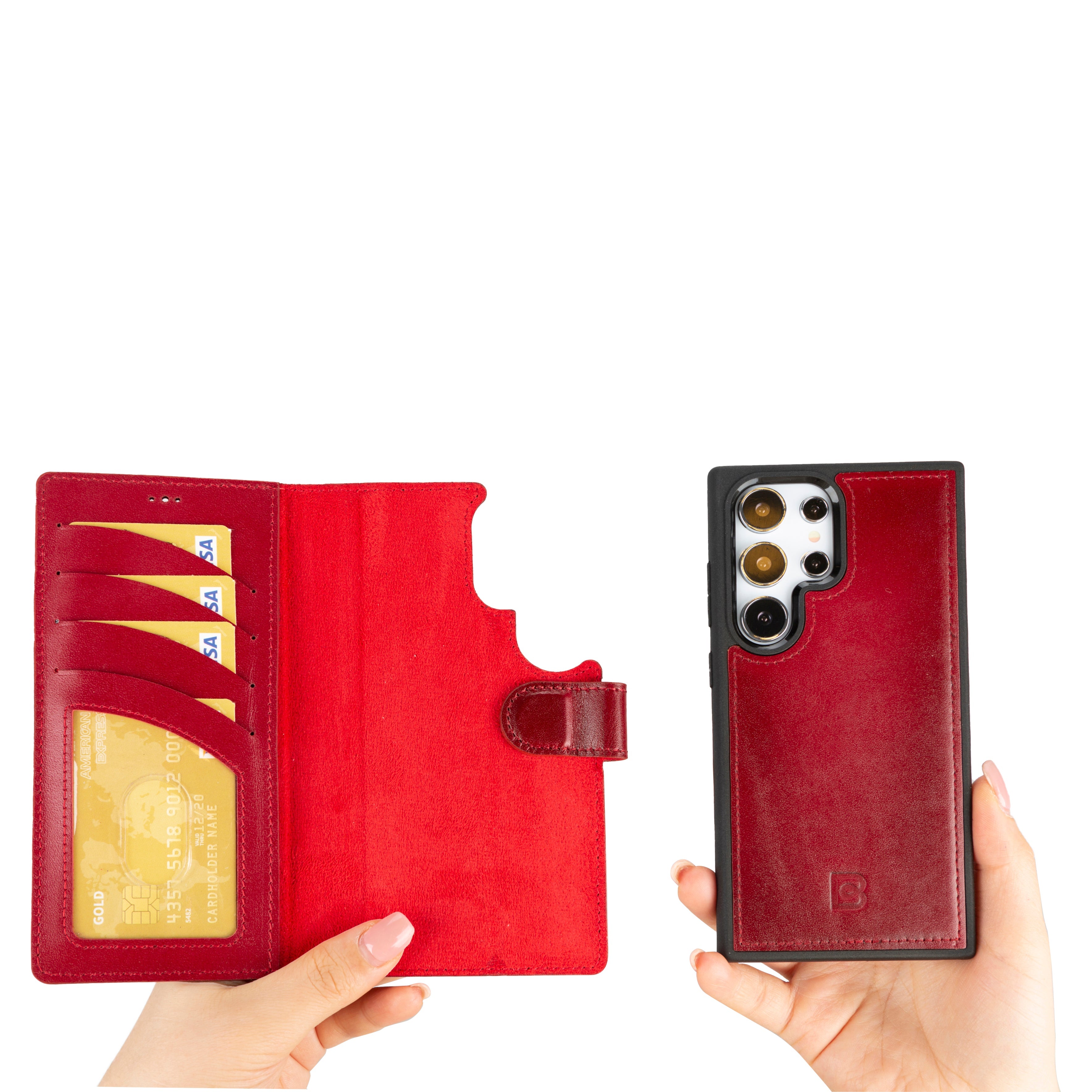 Magic Samsung Galaxy S24 Ultra Detachable Leather Wallet Case