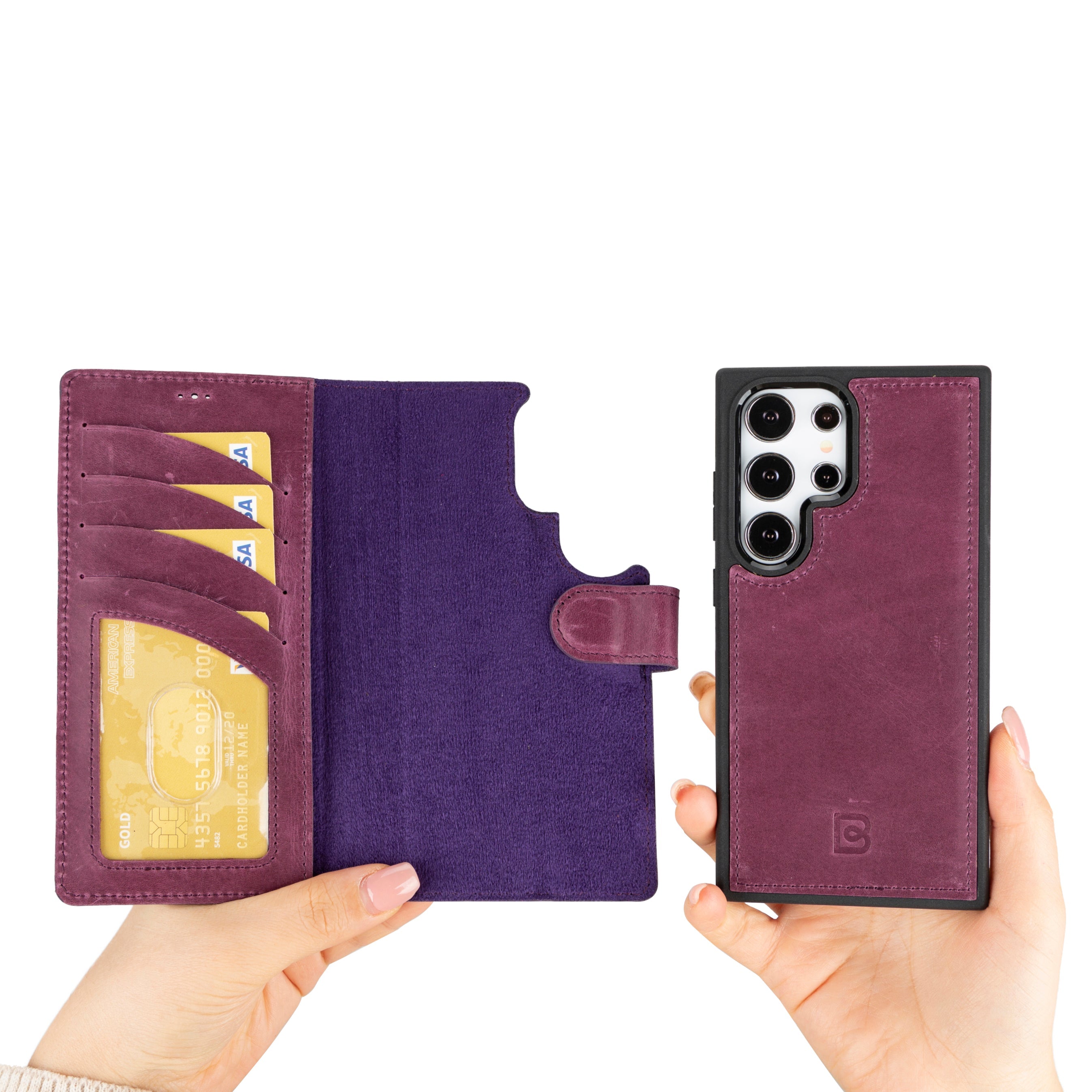 Magic Samsung Galaxy S24 Ultra Detachable Leather Wallet Case