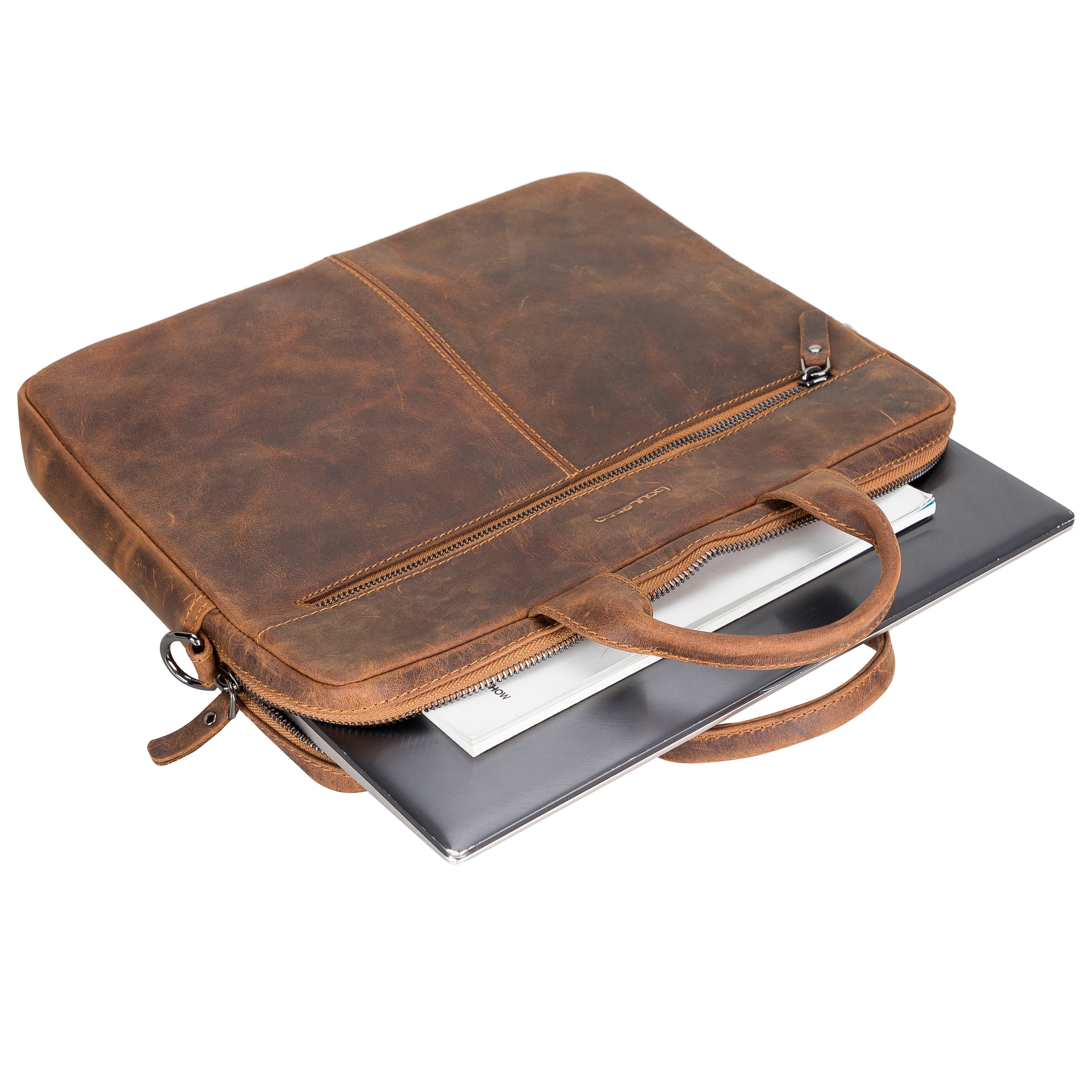 Apollo Leather Business Briefcase / Laptop Case 14"