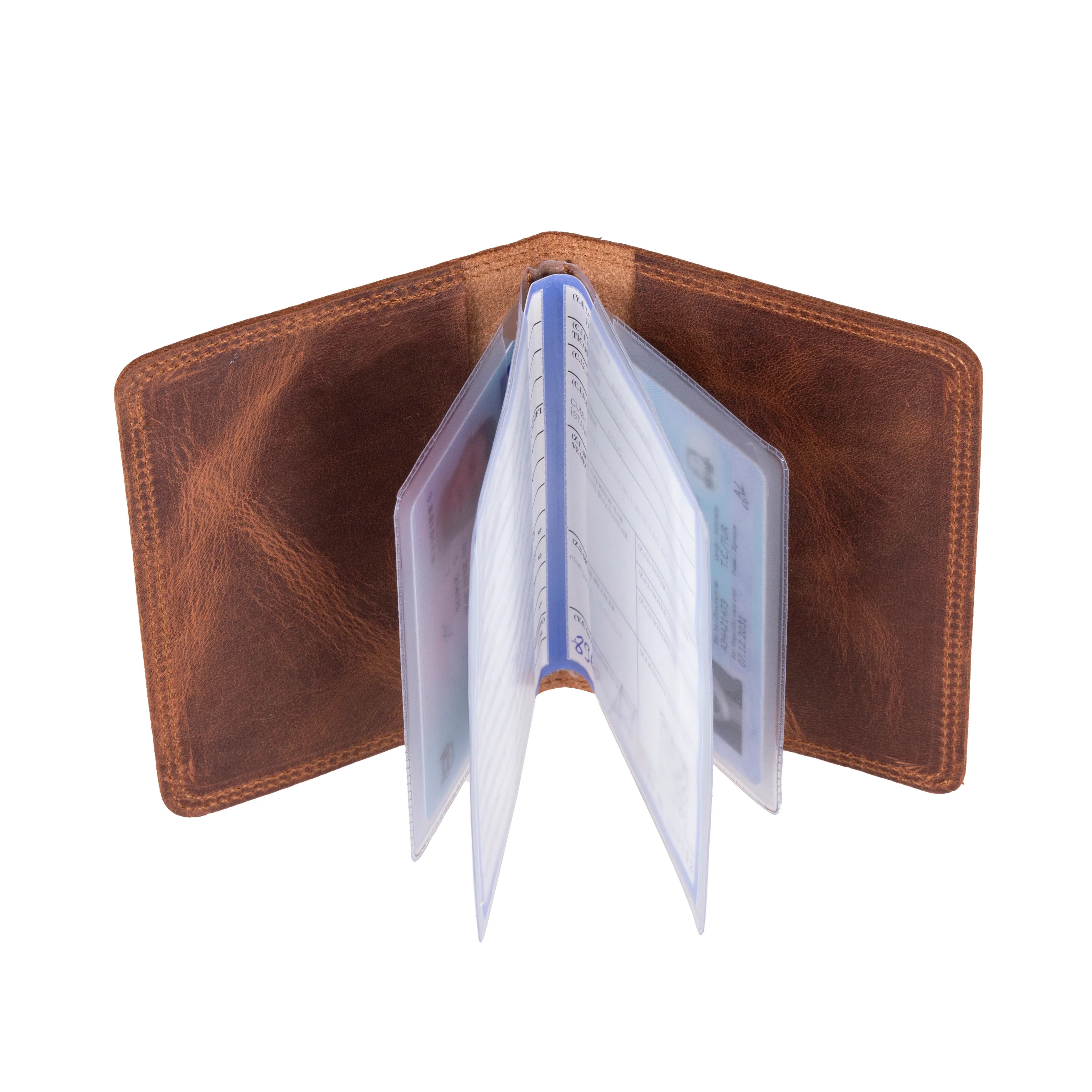 Carvan Leather License Registration Holder