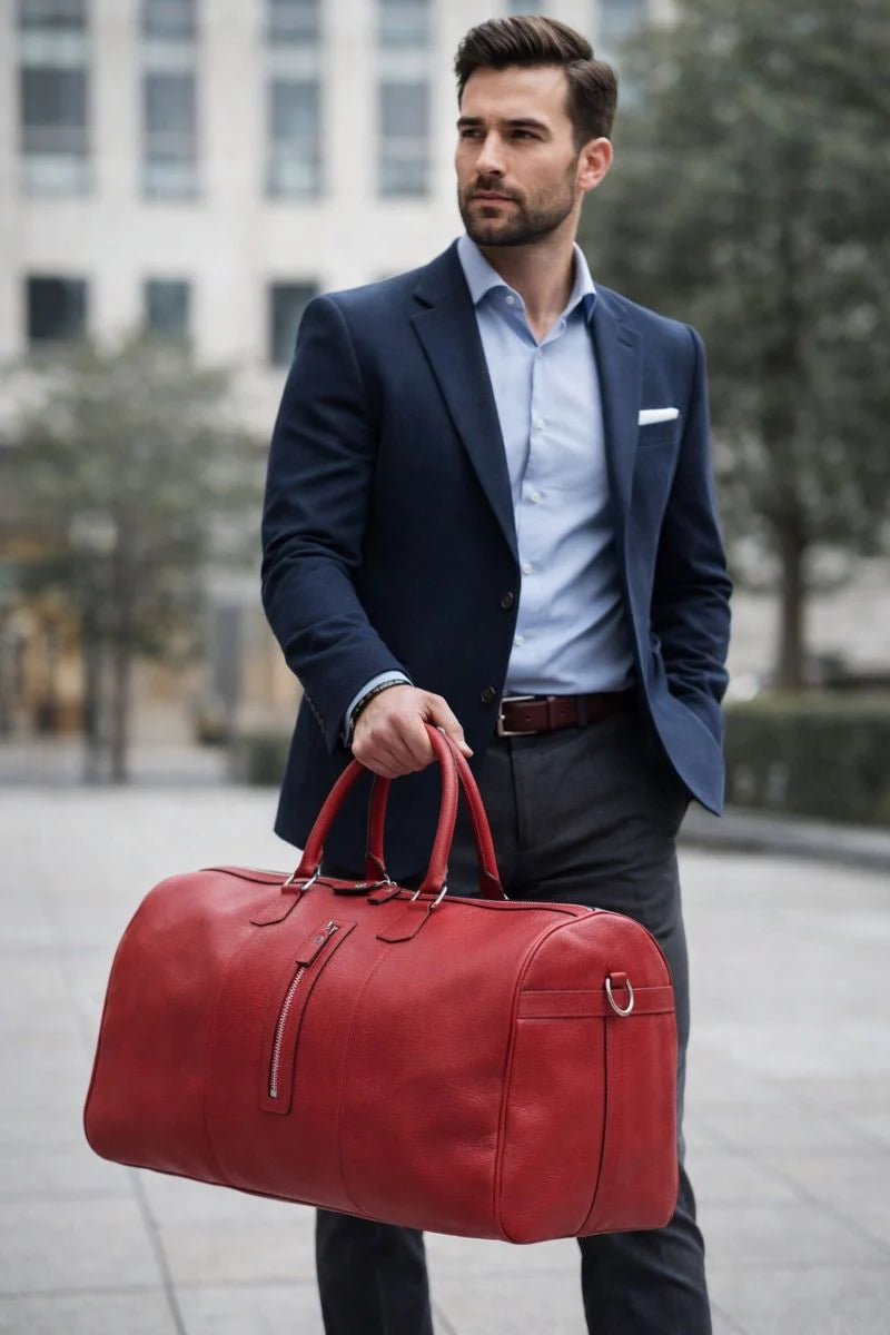 Dolly Genuine Leather Weekend Duffle Bag