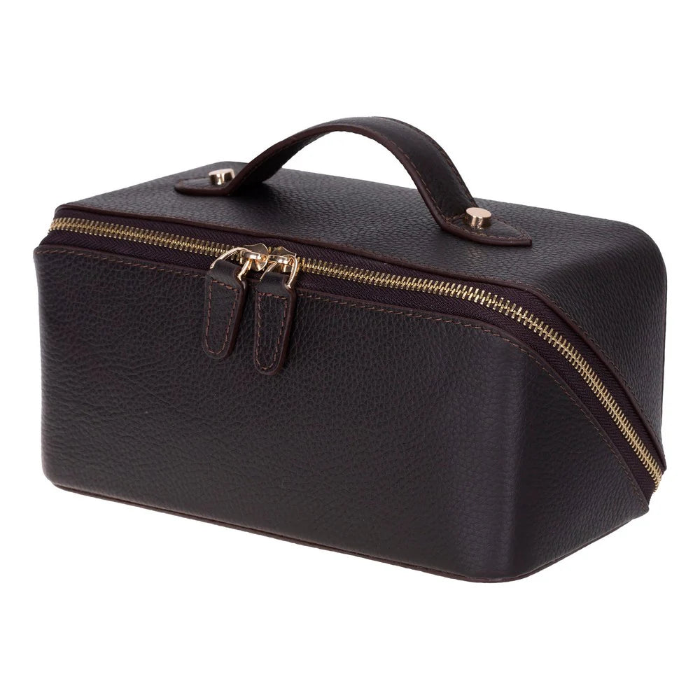 Ella Genuine Leather Makeup Bag