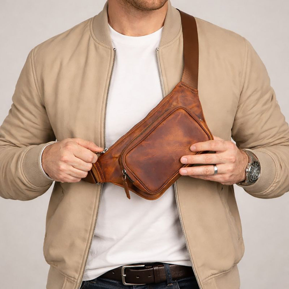 Apex Genuine Leather Waist Bag