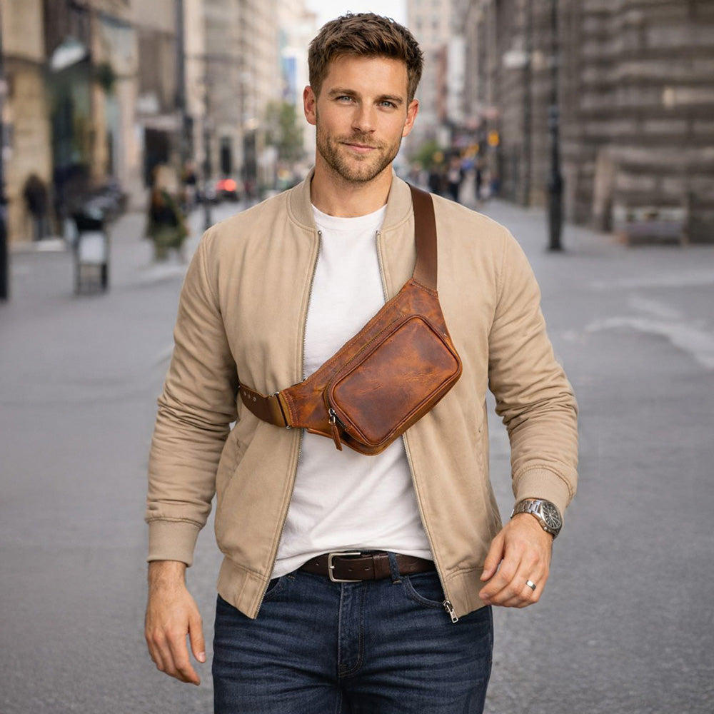 Apex Genuine Leather Waist Bag