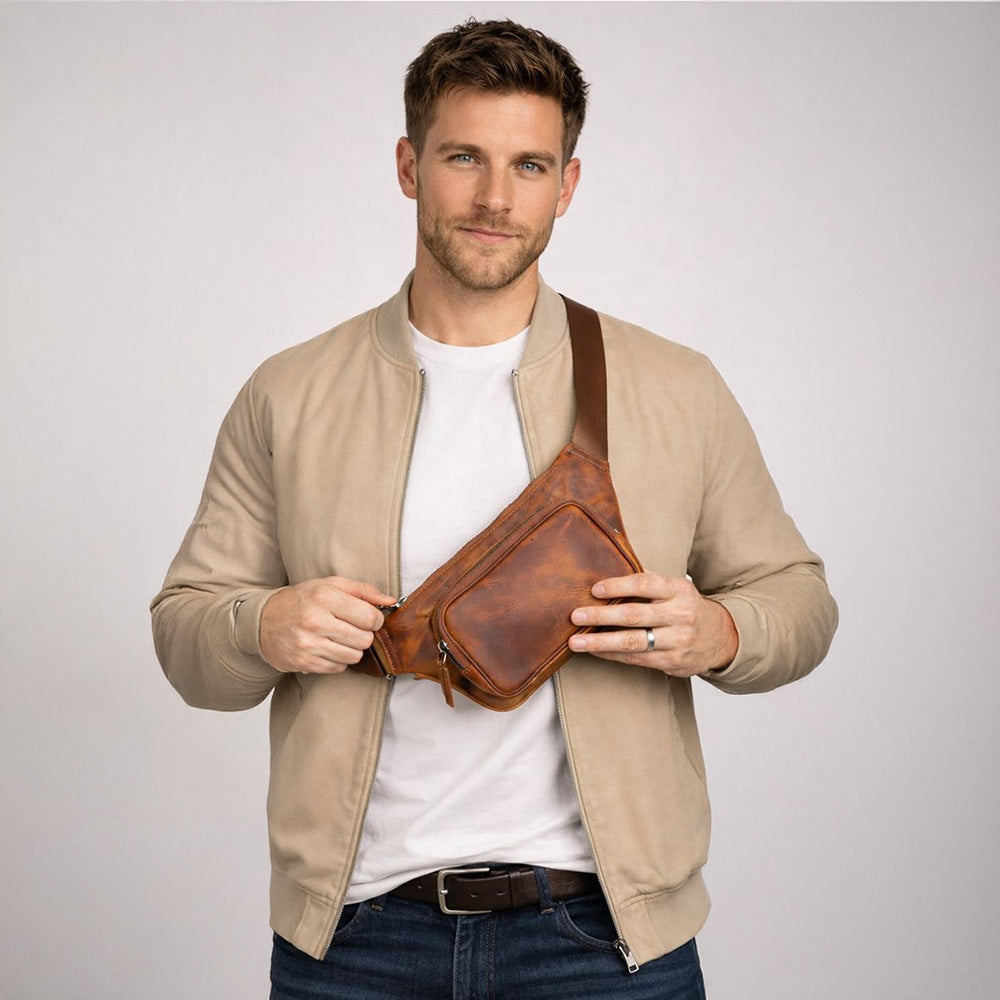 Apex Genuine Leather Waist Bag