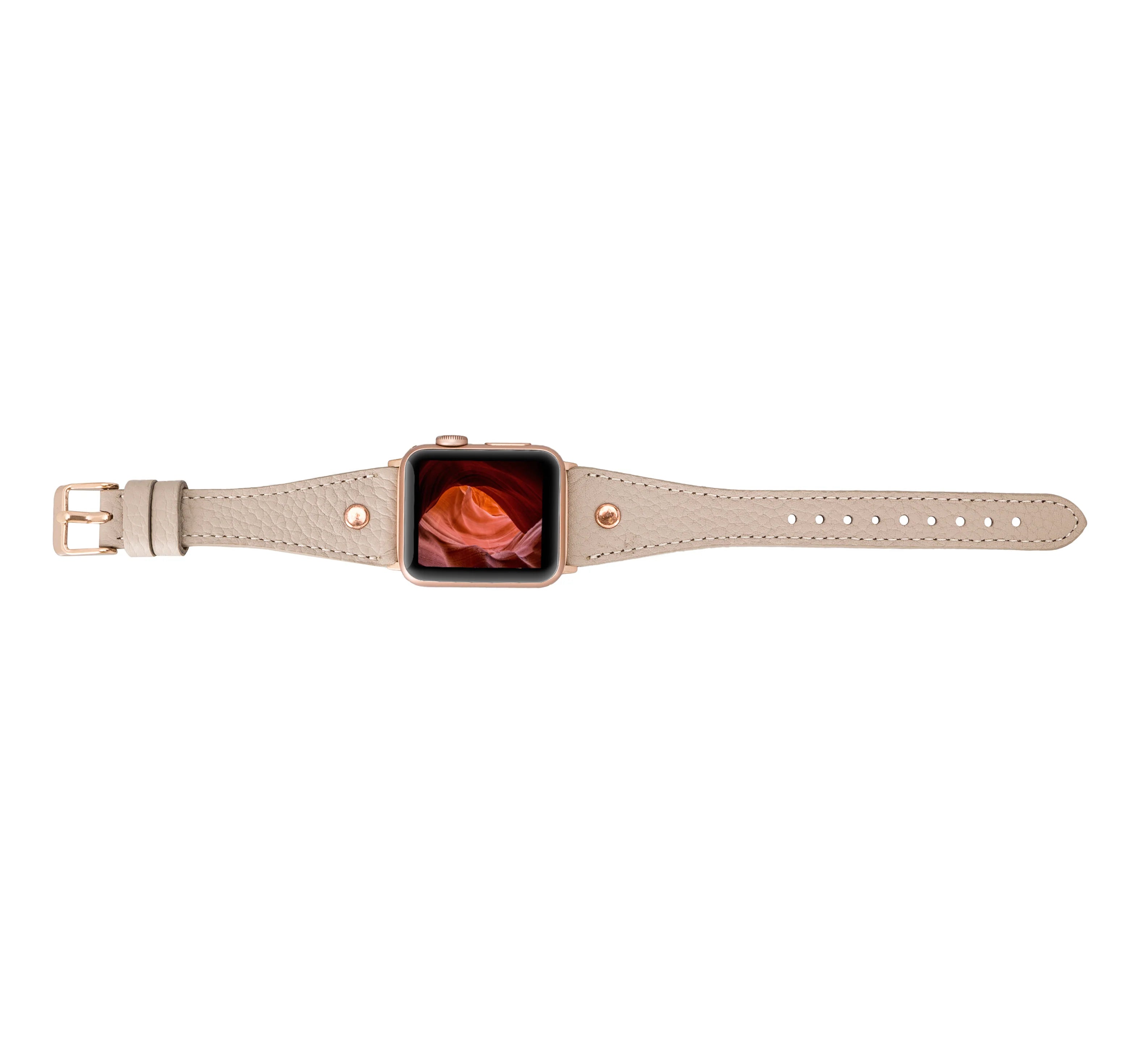 Slim Genuine Leather Apple Watch Band
