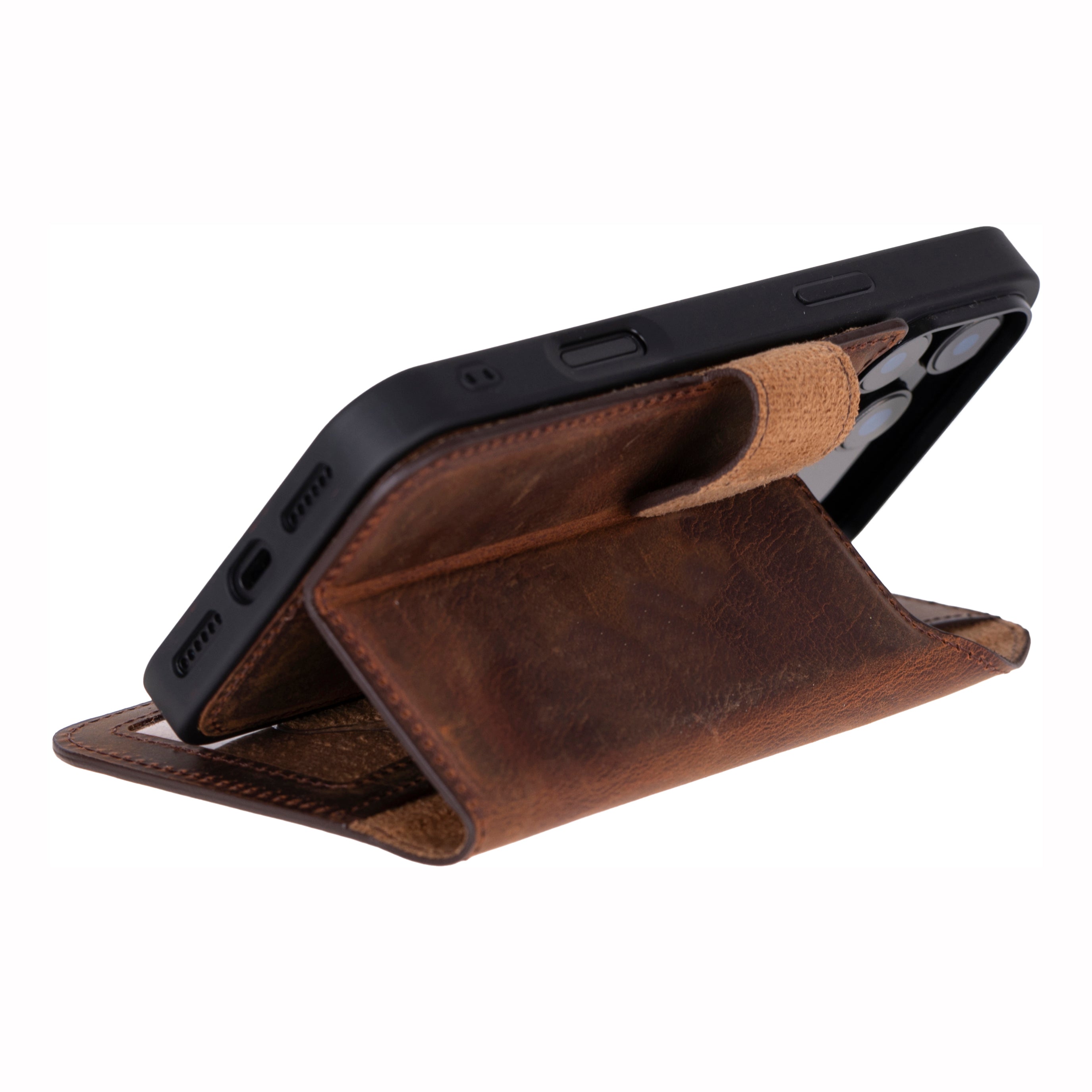 Liluri iPhone 17 Pro Detachable Genuine Leather Case