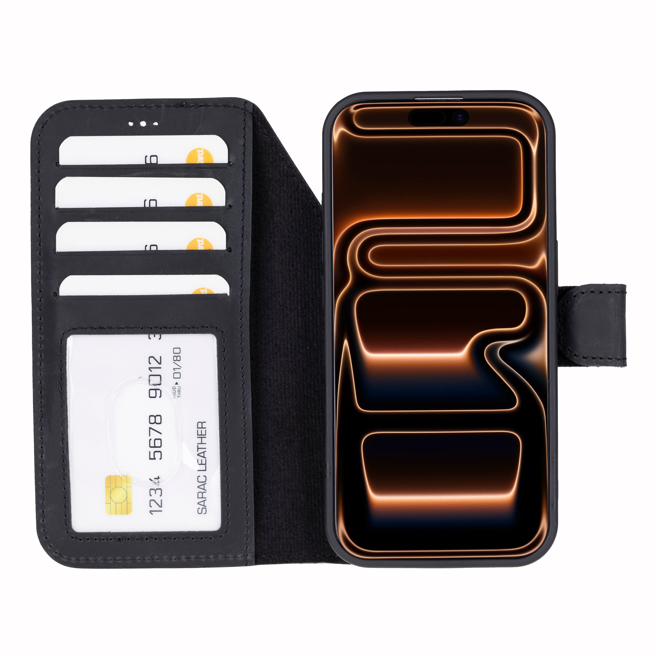 Liluri iPhone 17 Pro Detachable Genuine Leather Case