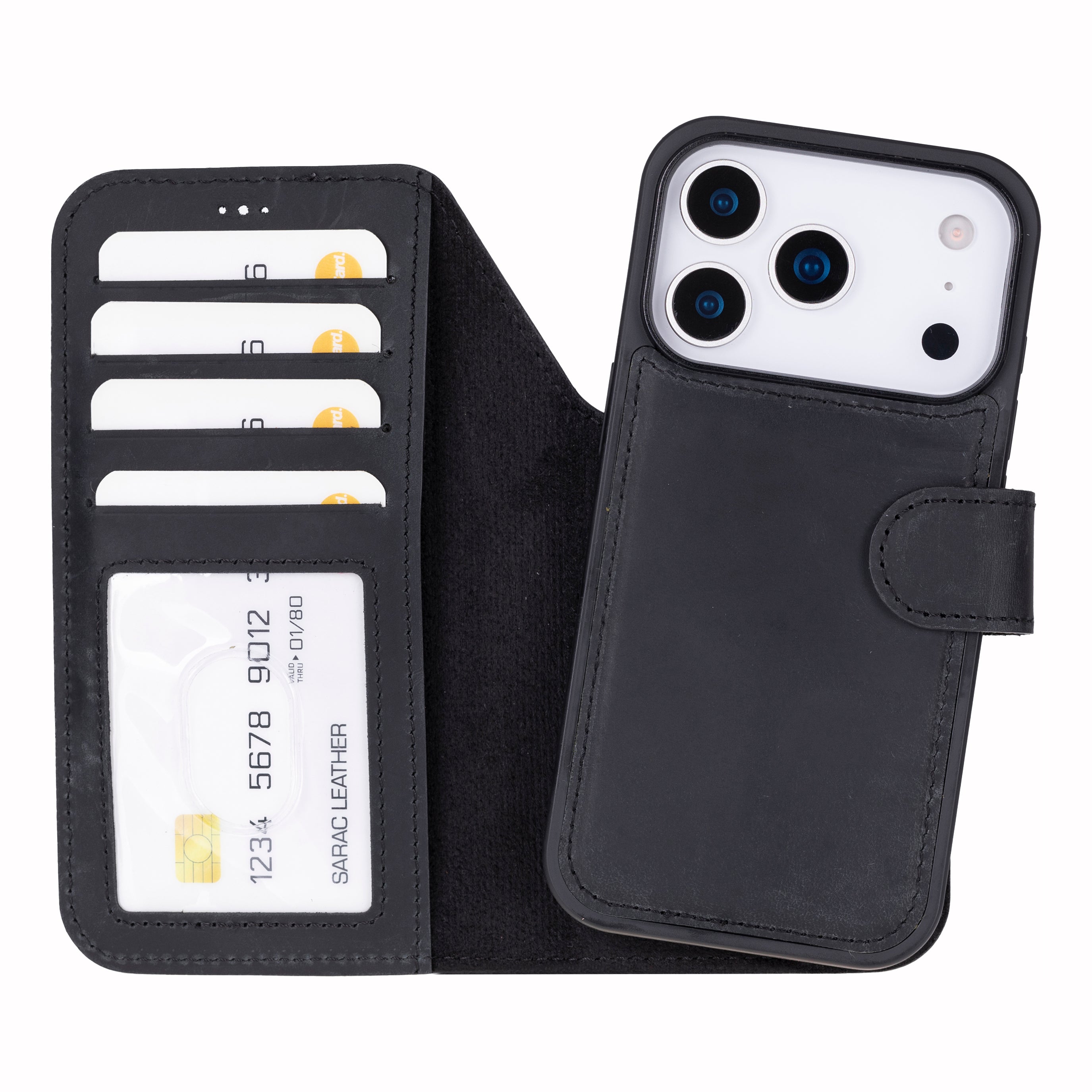 Liluri iPhone 17 Pro Detachable Genuine Leather Case