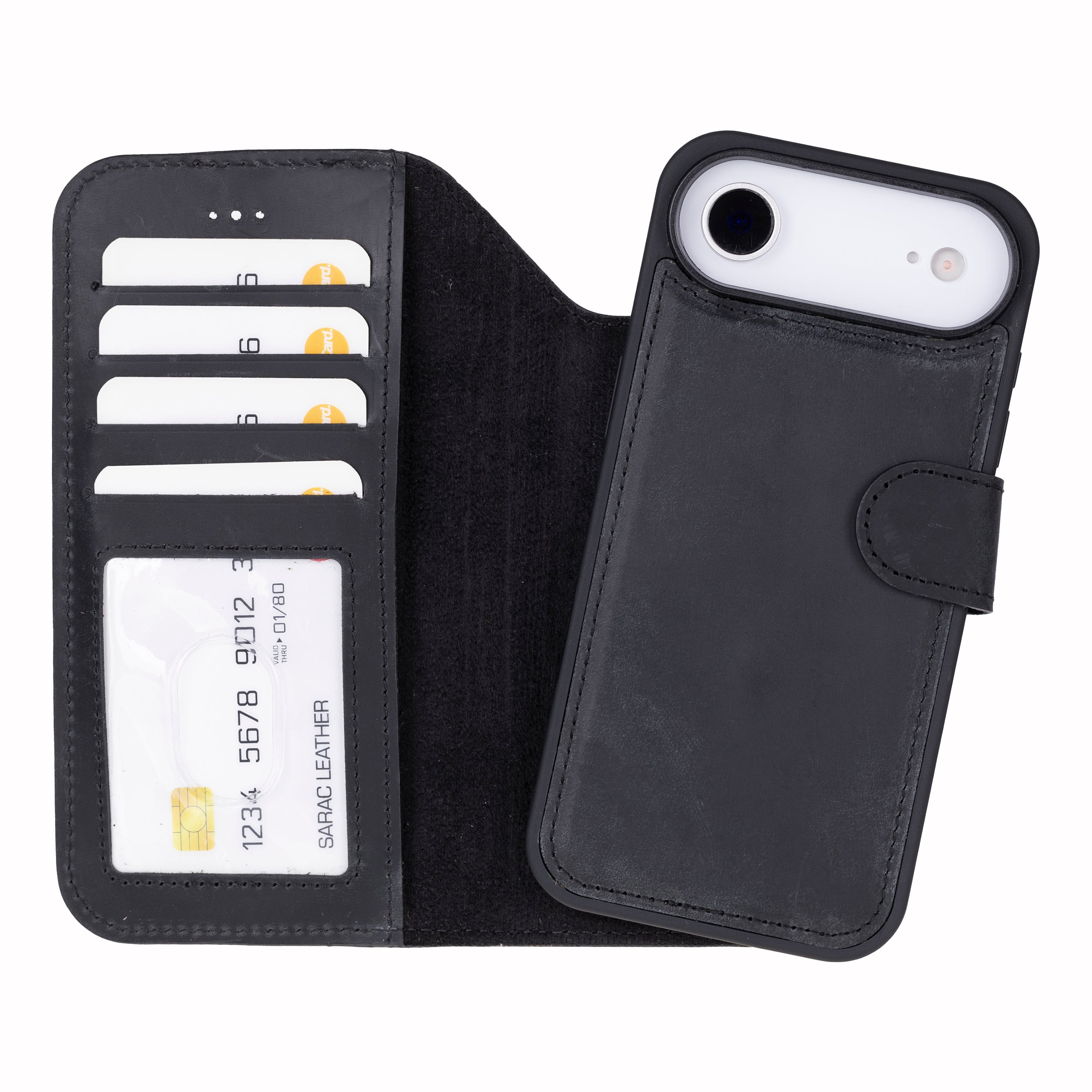 Liluri iPhone 17 Air Detachable Genuine Leather Case