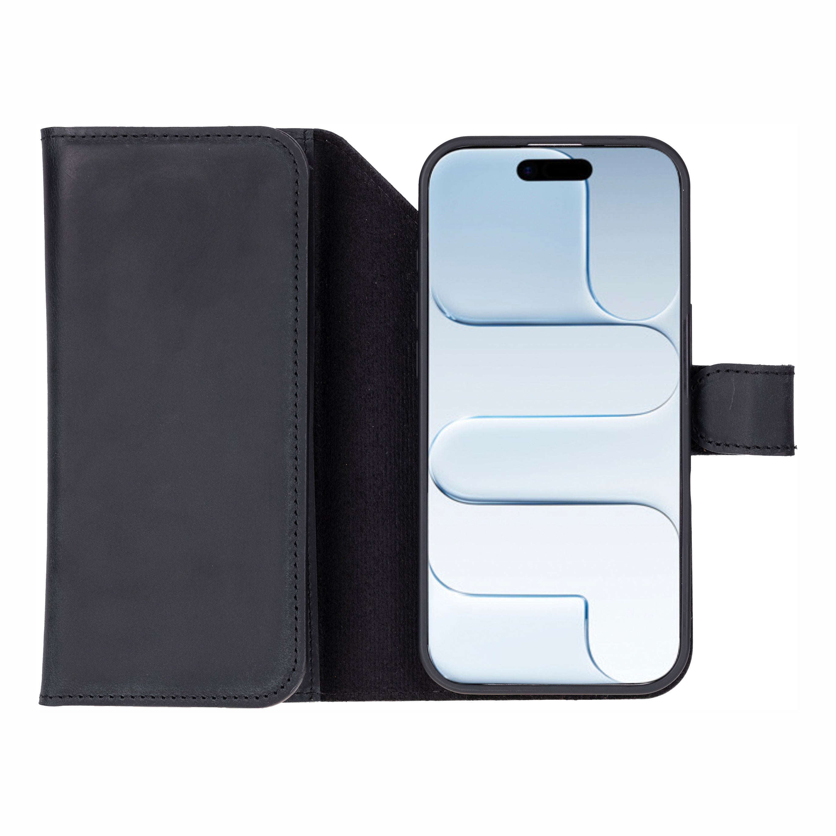 Santa iPhone 17 Air Genuine Leather Detachable Wallet Case