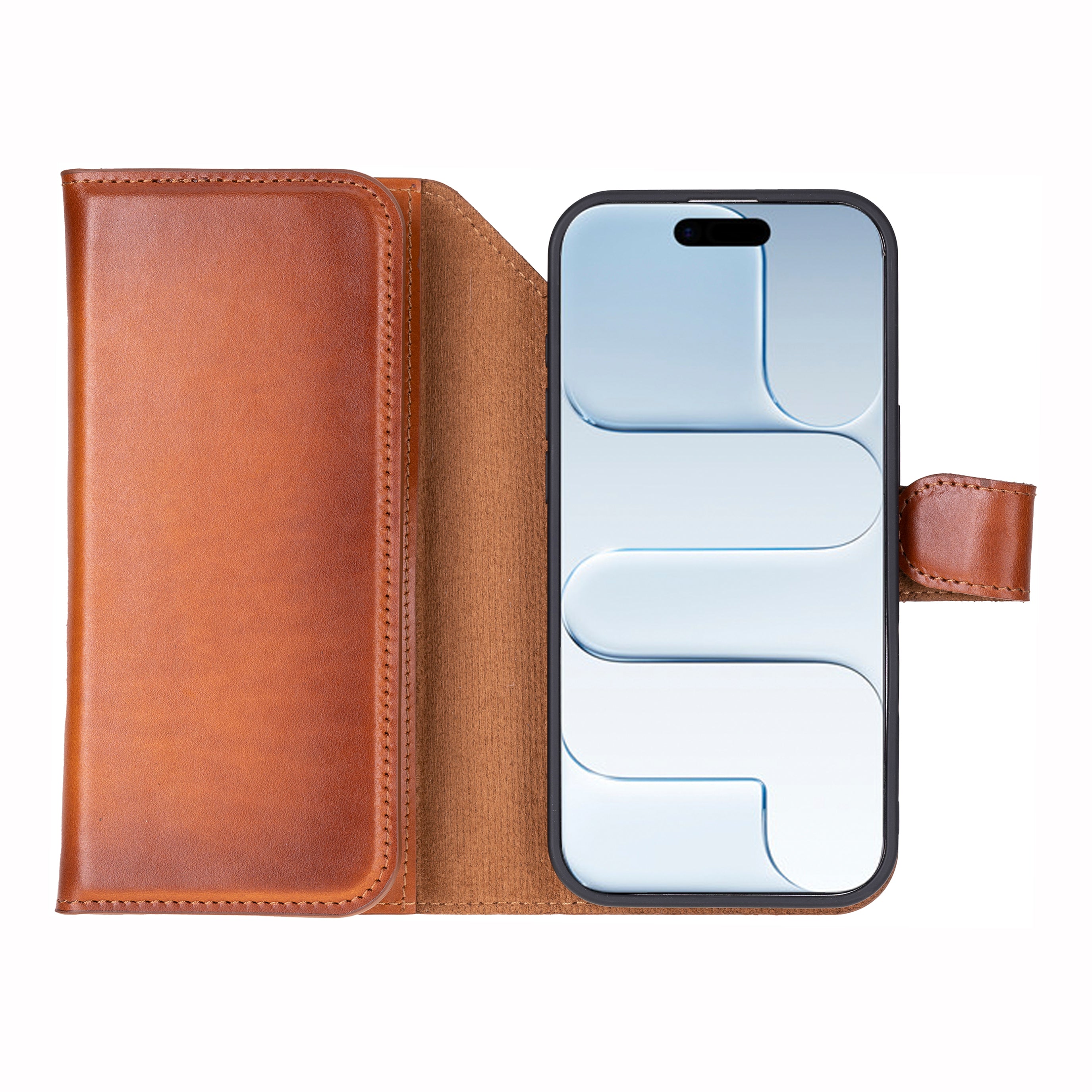 Santa iPhone 17 Air Genuine Leather Detachable Wallet Case