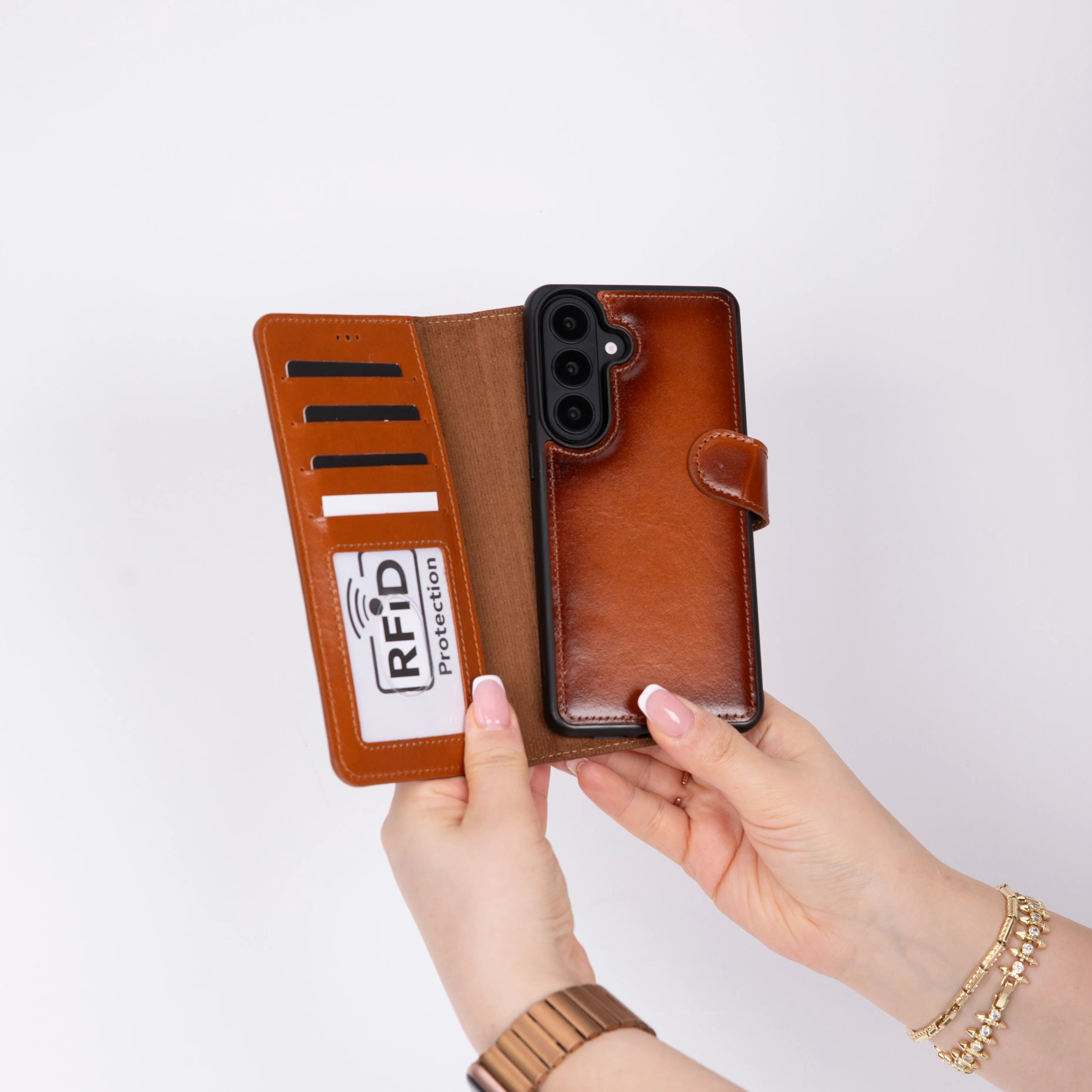 Magic Samsung Galaxy S26 Plus Detachable Leather Wallet Case