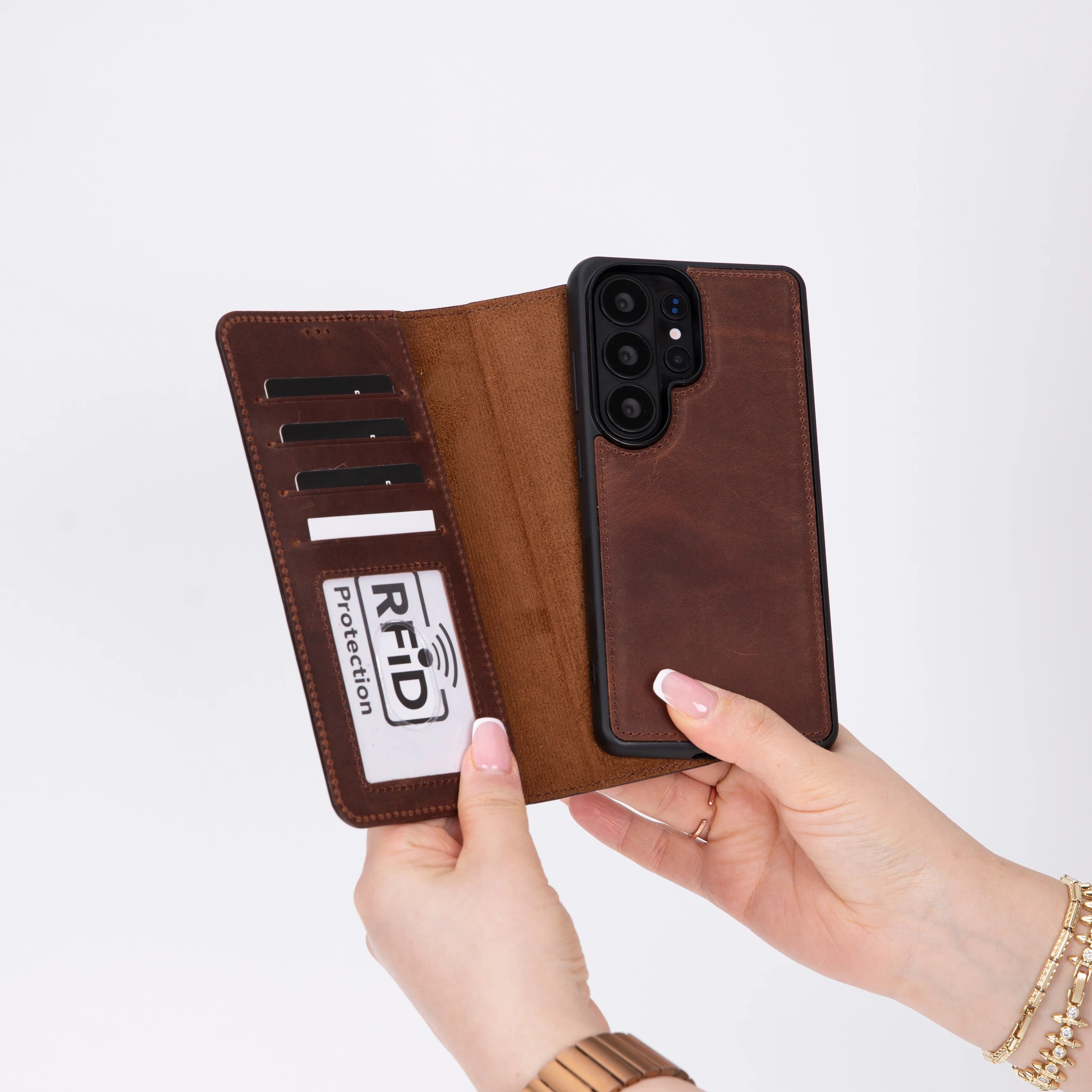 Magic Samsung Galaxy S26 Ultra Detachable Leather Wallet Case