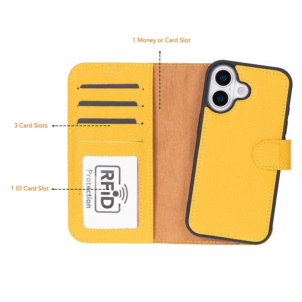Magic iPhone 17 Deri Ayrılabilir Cüzdan Kılıf (RFID)