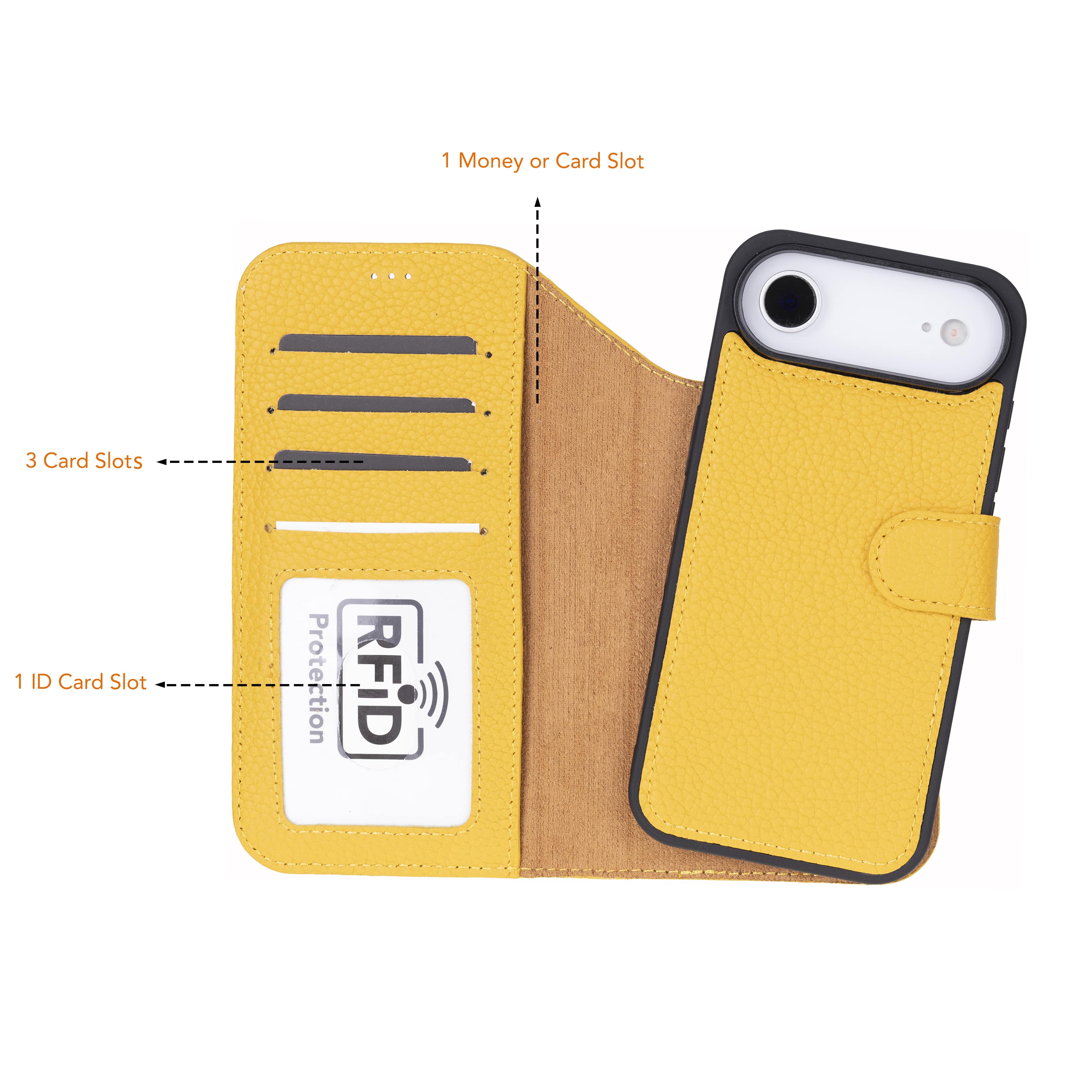 Magic iPhone 17 Air Leather Detachable Wallet Case (RFID)