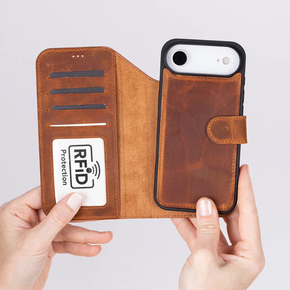 Magic iPhone 17 Air Leather Detachable Wallet Case (RFID)